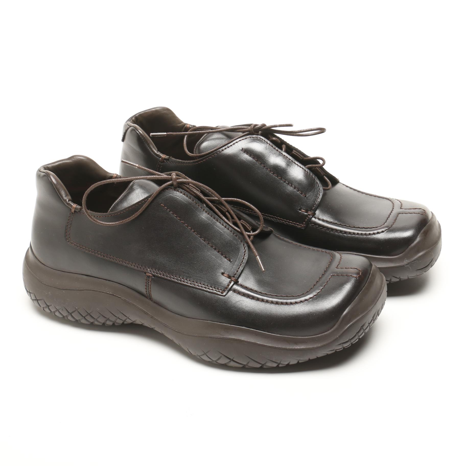 Men's Prada Leather and Salvatore Ferragamo Suede Shoes