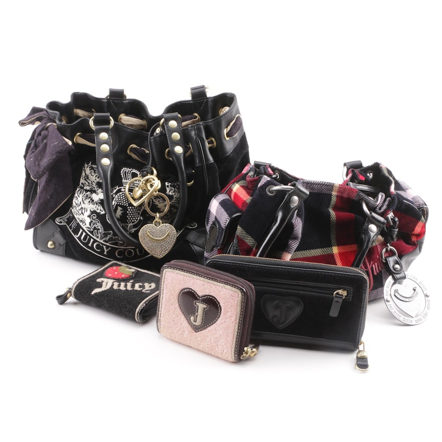 Juicy Couture Velour Shoulder Bags and Terry Cloth Wallets