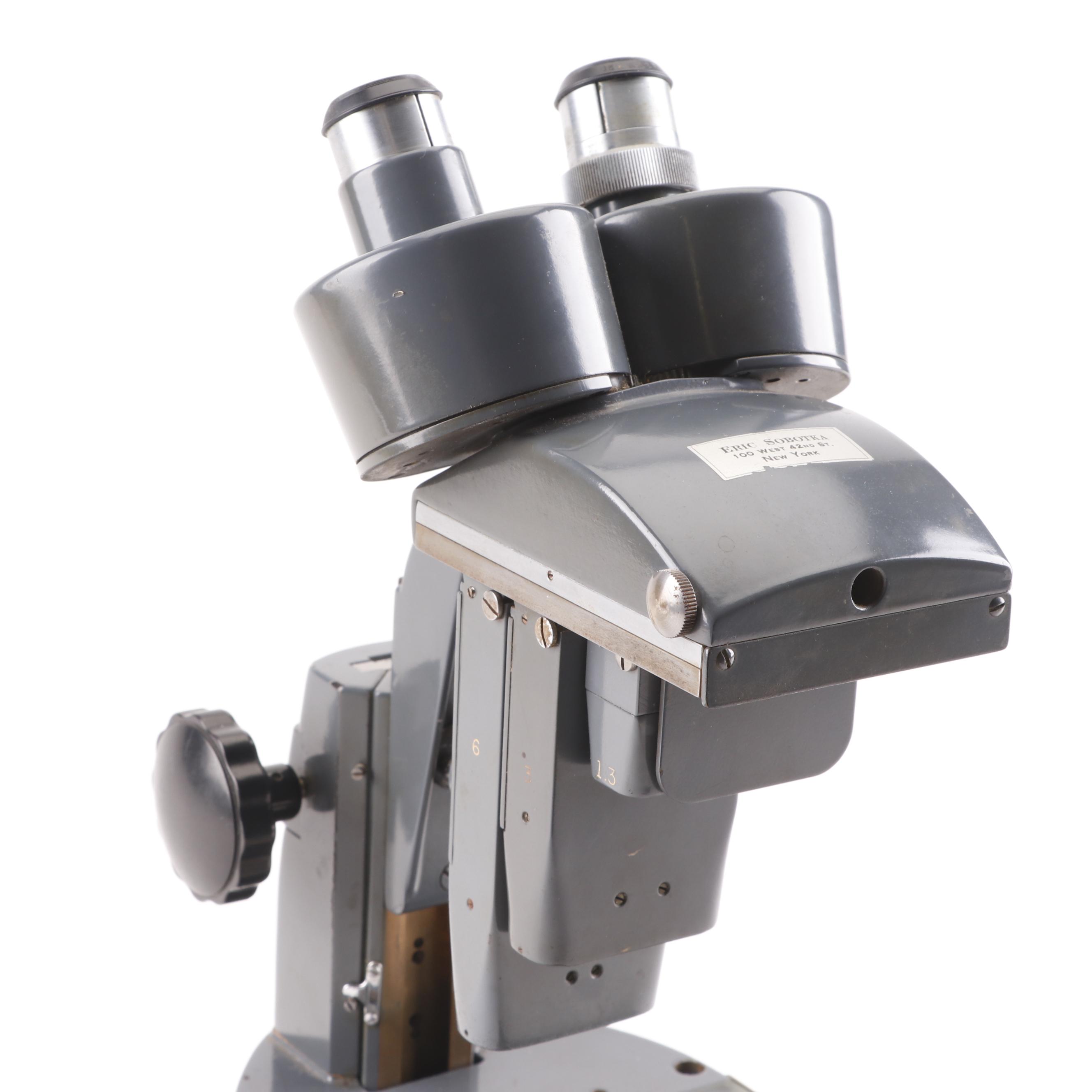 Vintage Bausch & Lomb Stereo Microscope with Wooden Case