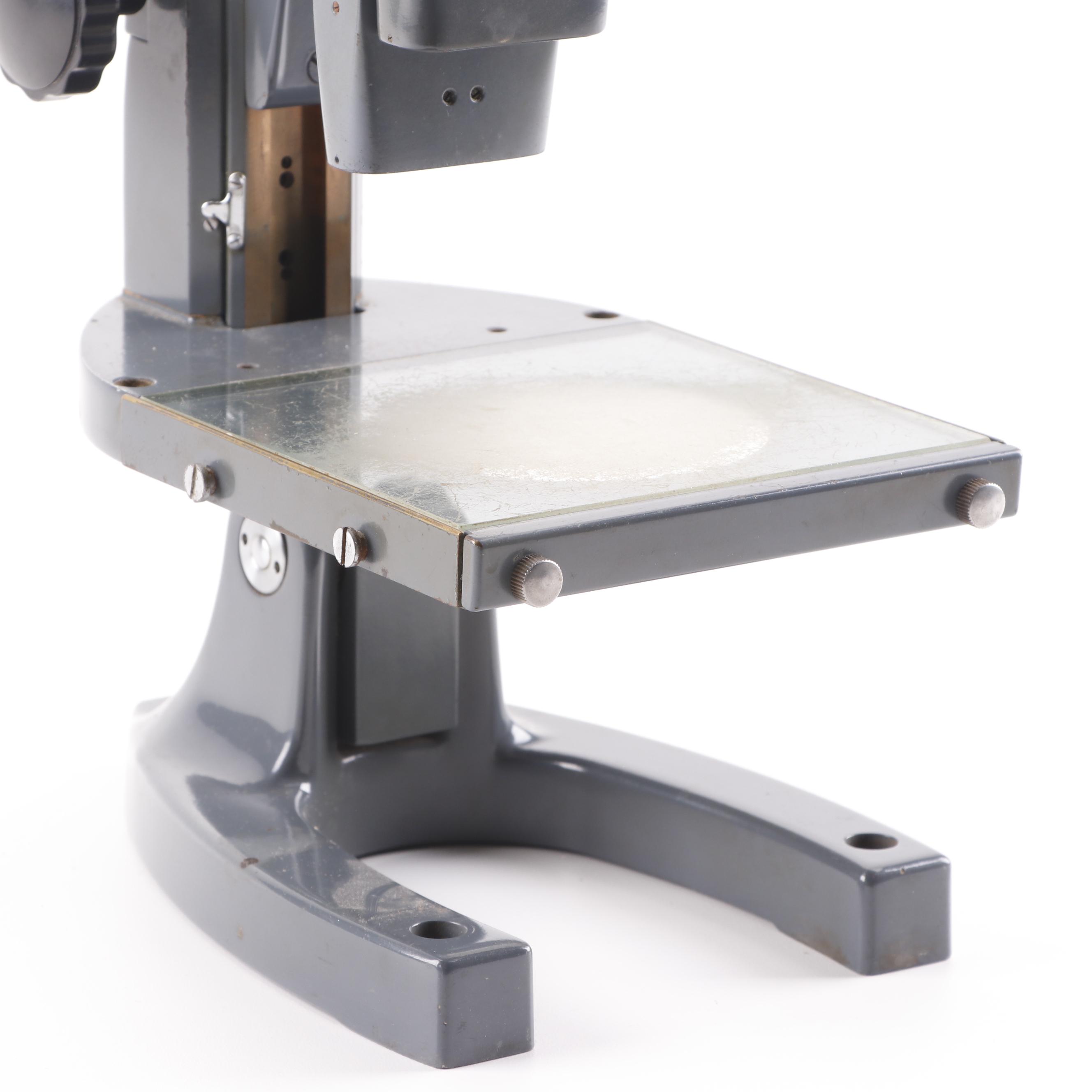 Vintage Bausch & Lomb Stereo Microscope with Wooden Case