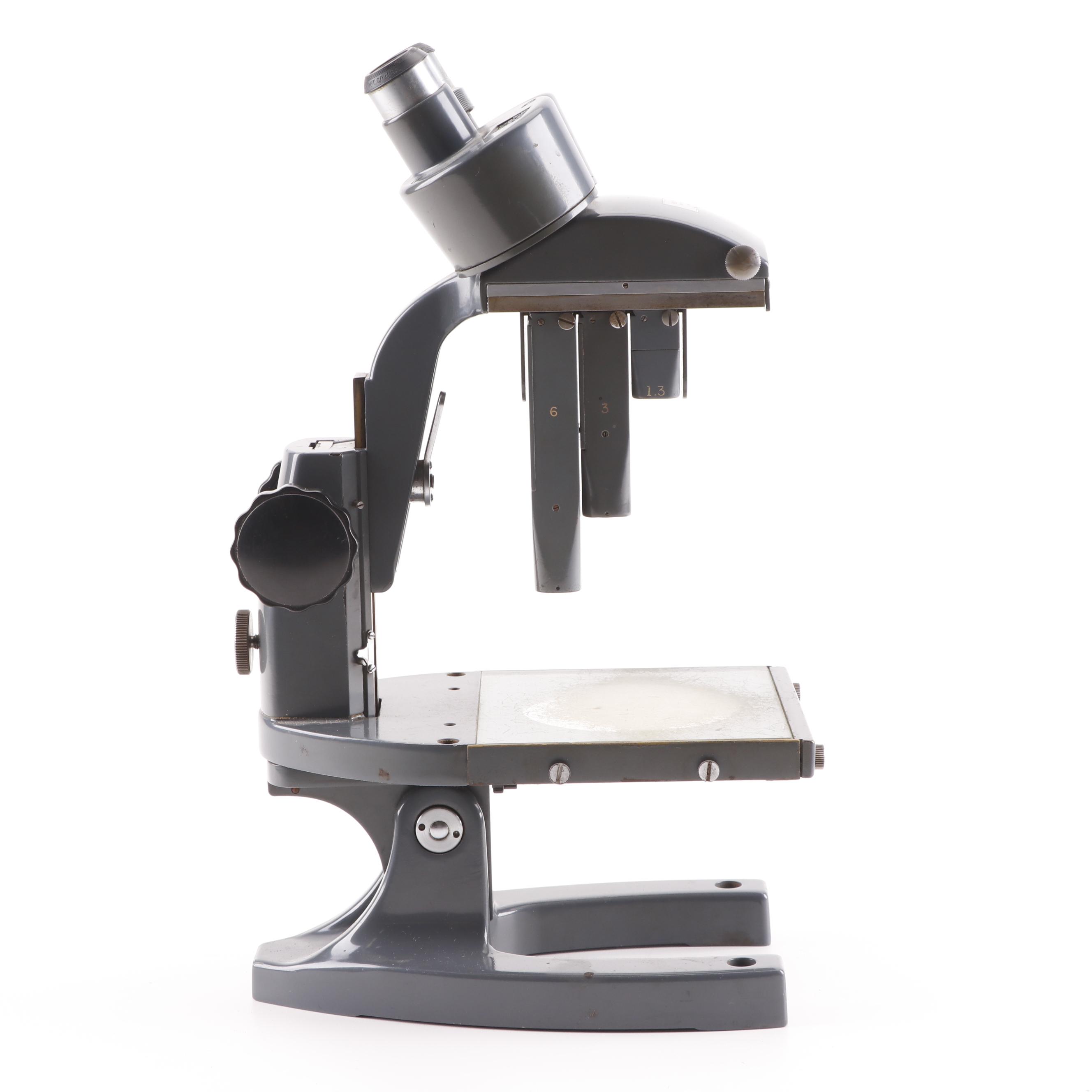 Vintage Bausch & Lomb Stereo Microscope with Wooden Case