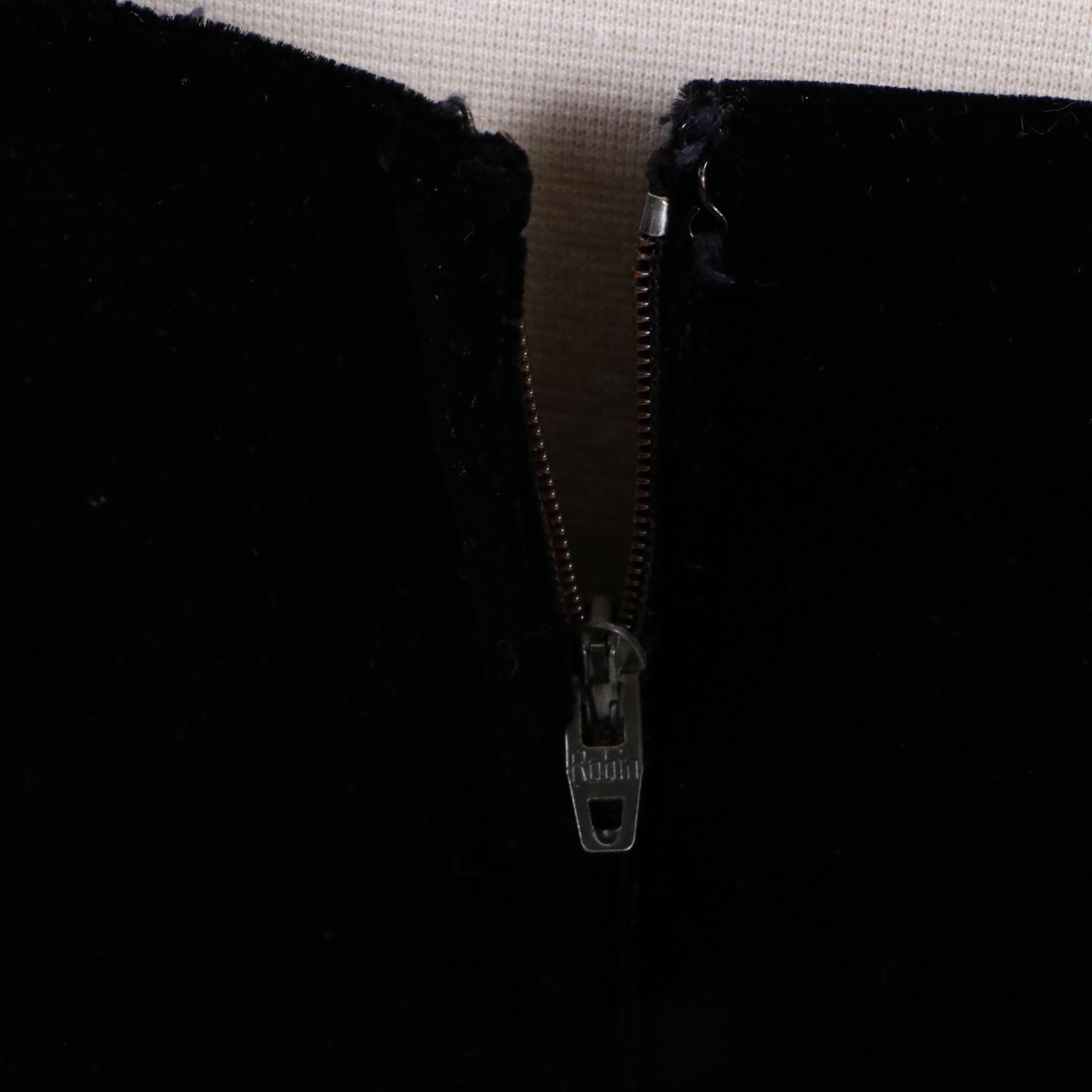 Vintage Victor Costa Black Velvet One-Shoulder Evening Dress from Gidding Jenny