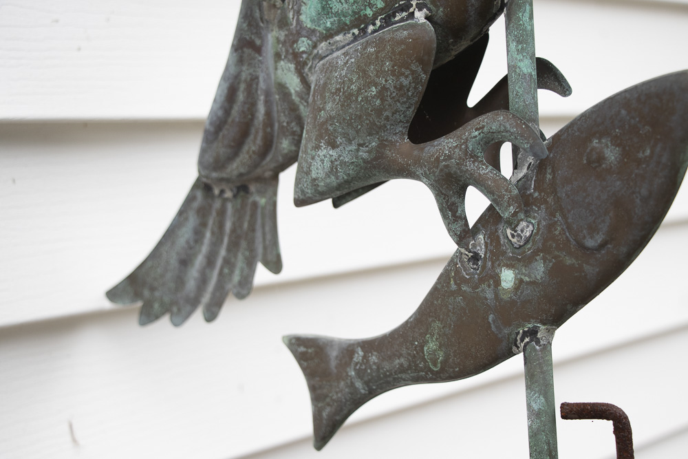 Eagle Catching Fish Weather Vane