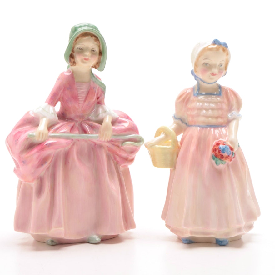 Royal Doulton "Tinkle Bell" and "Bo Peep" Bone China Figurines