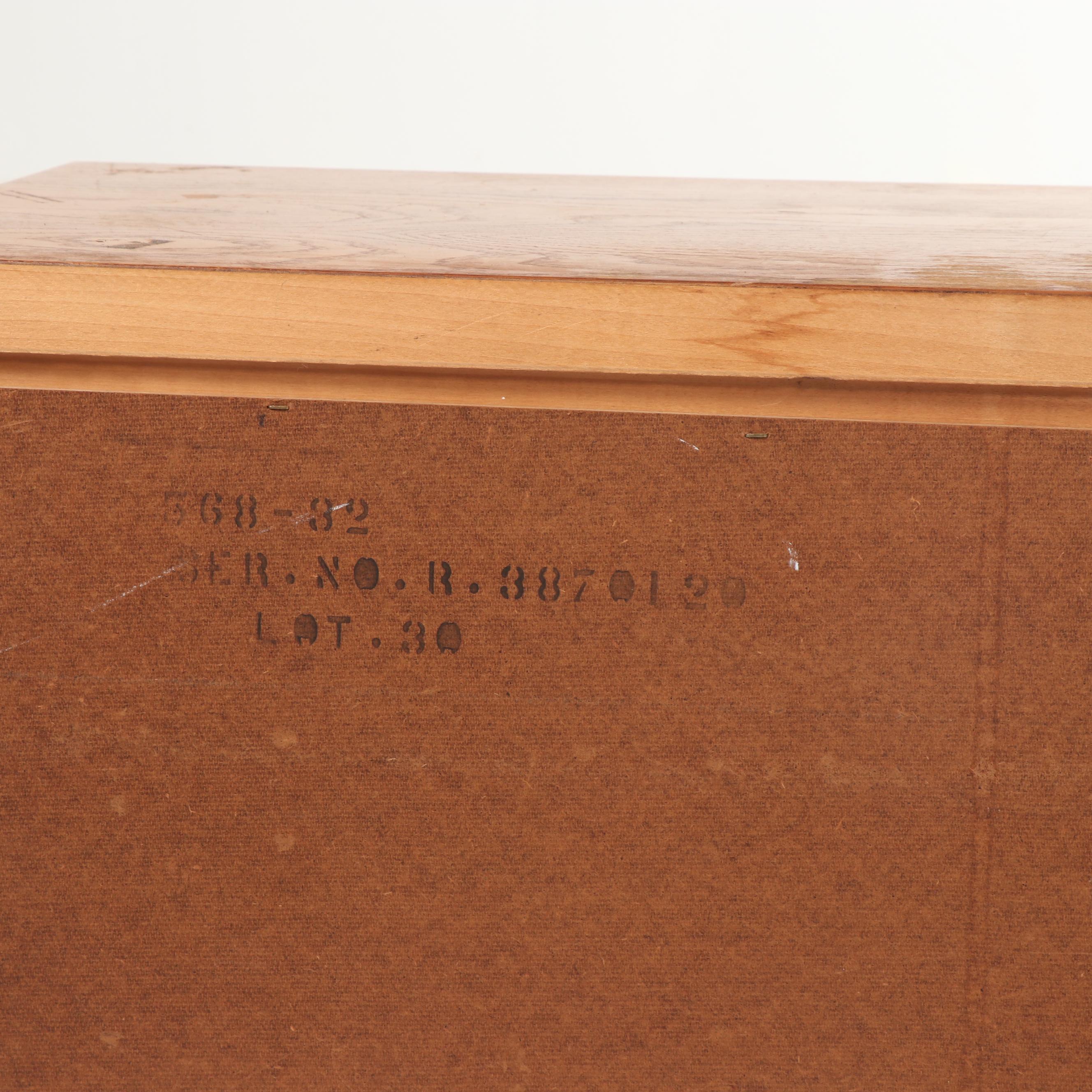 Brutalist Style Oak Nightstand Pair, Mid-20th Century