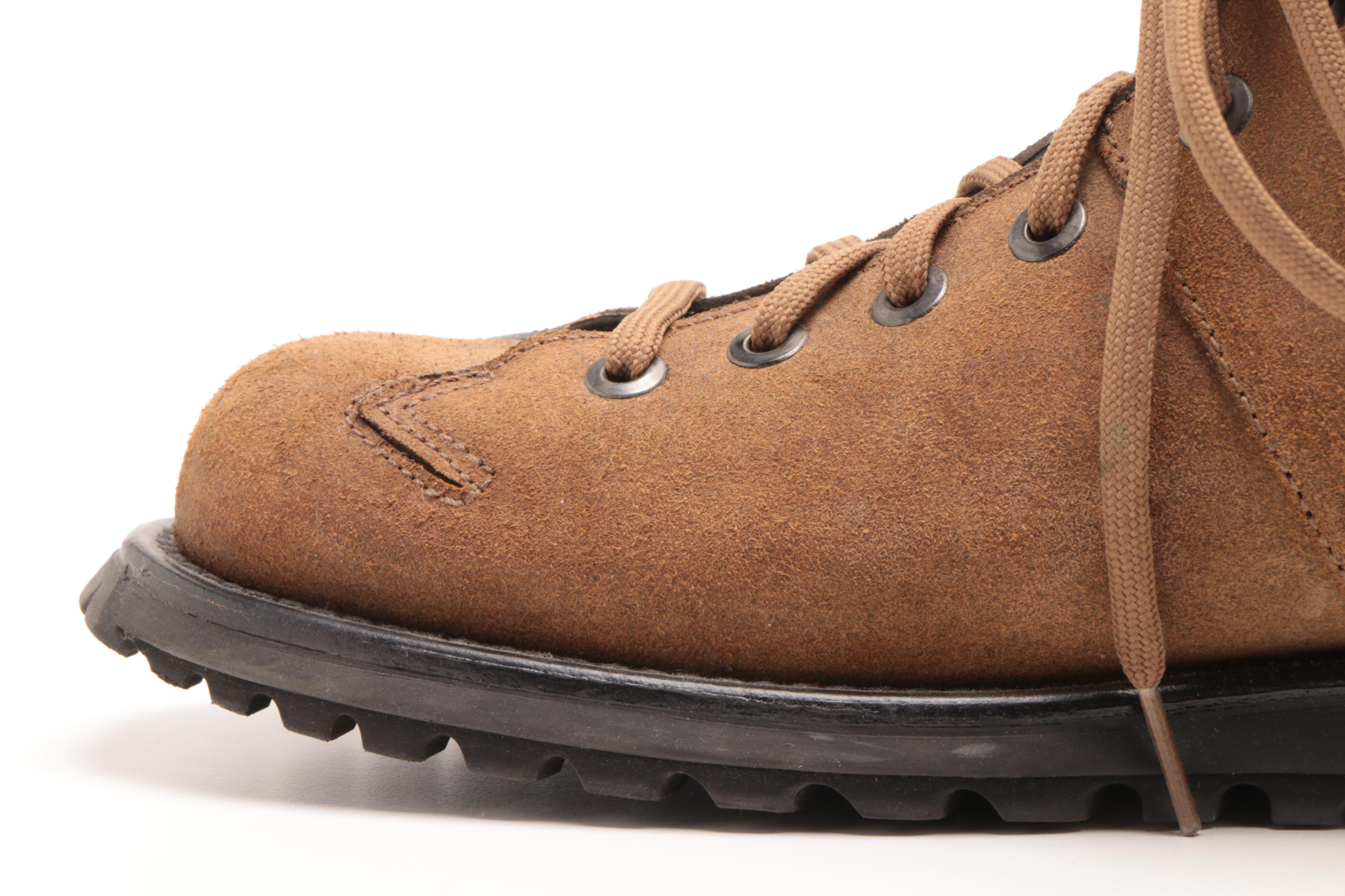 Prada Brown Suede Lace-Up Boots