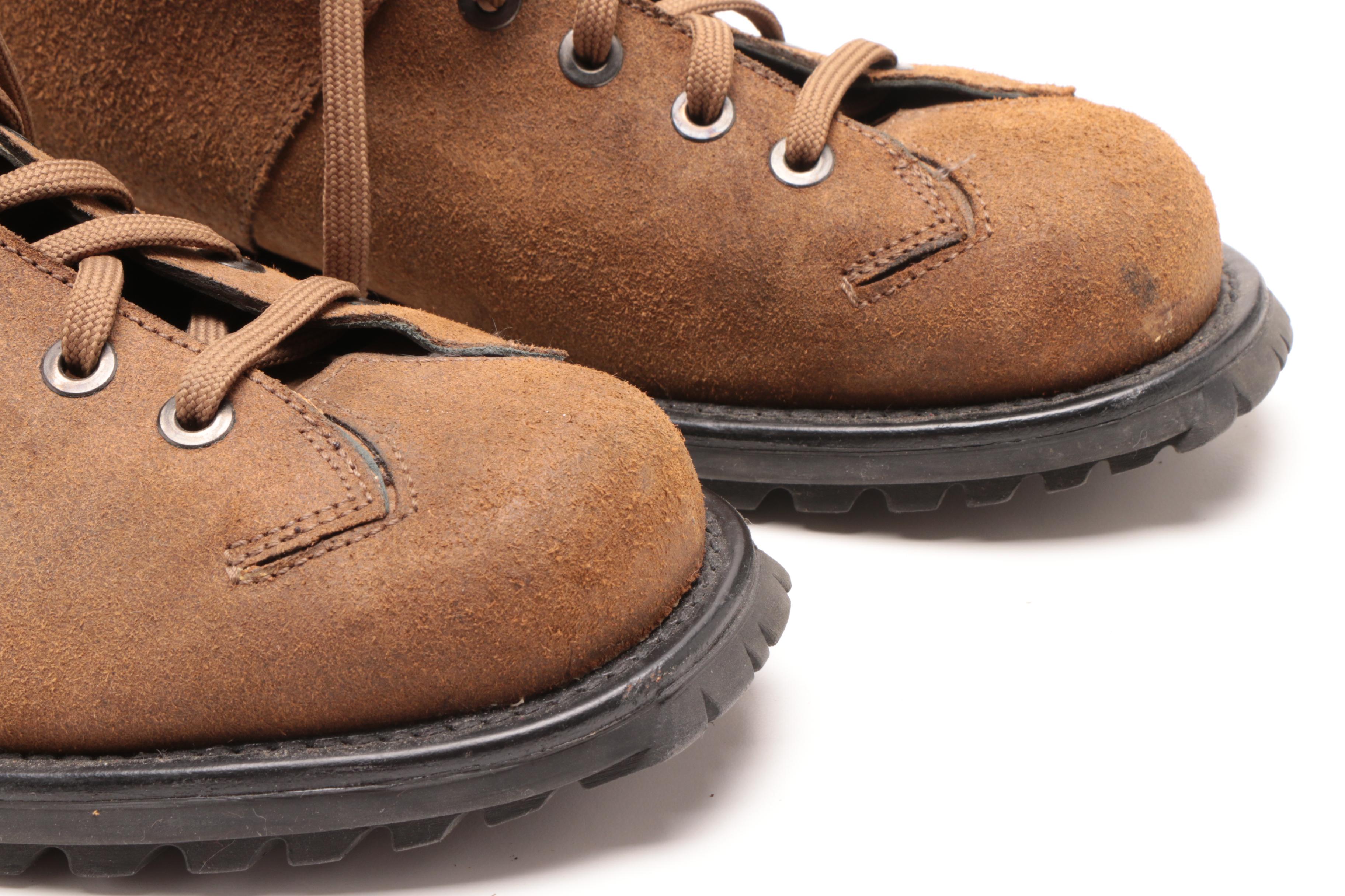 Prada Brown Suede Lace-Up Boots