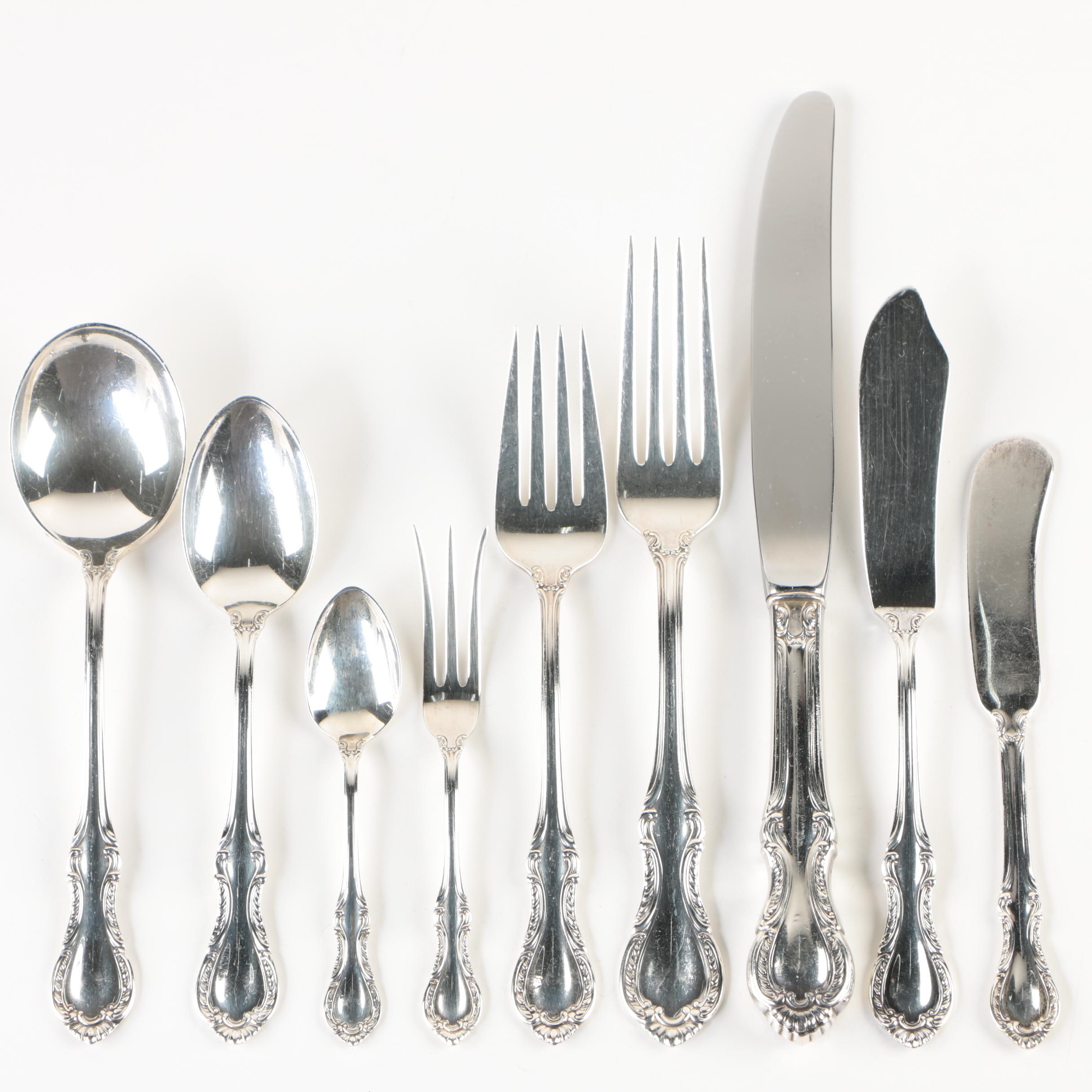 Fine Arts "Southern Colonial" Sterling Flatware Set with Chest, Mid-Century