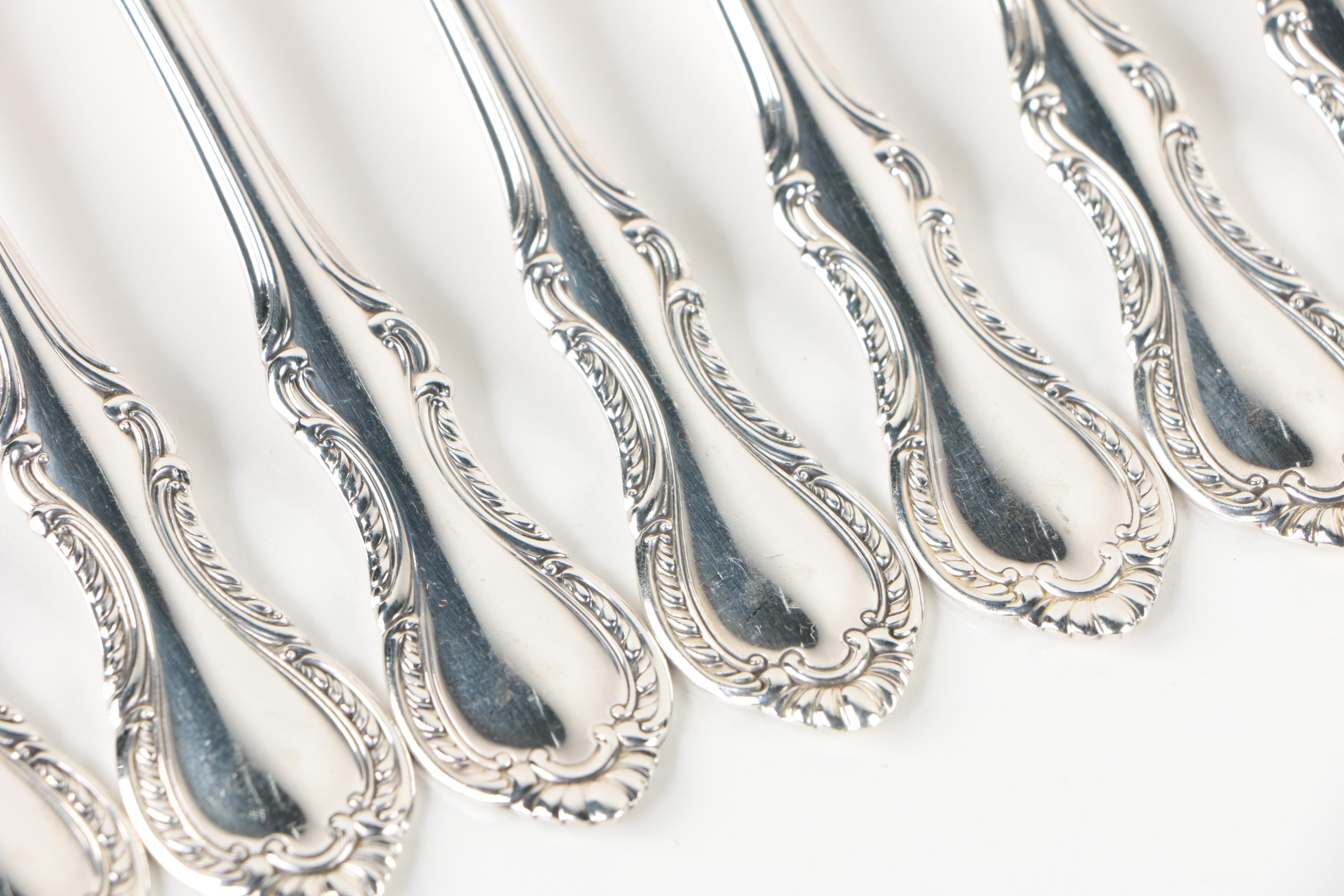 Fine Arts "Southern Colonial" Sterling Flatware Set with Chest, Mid-Century