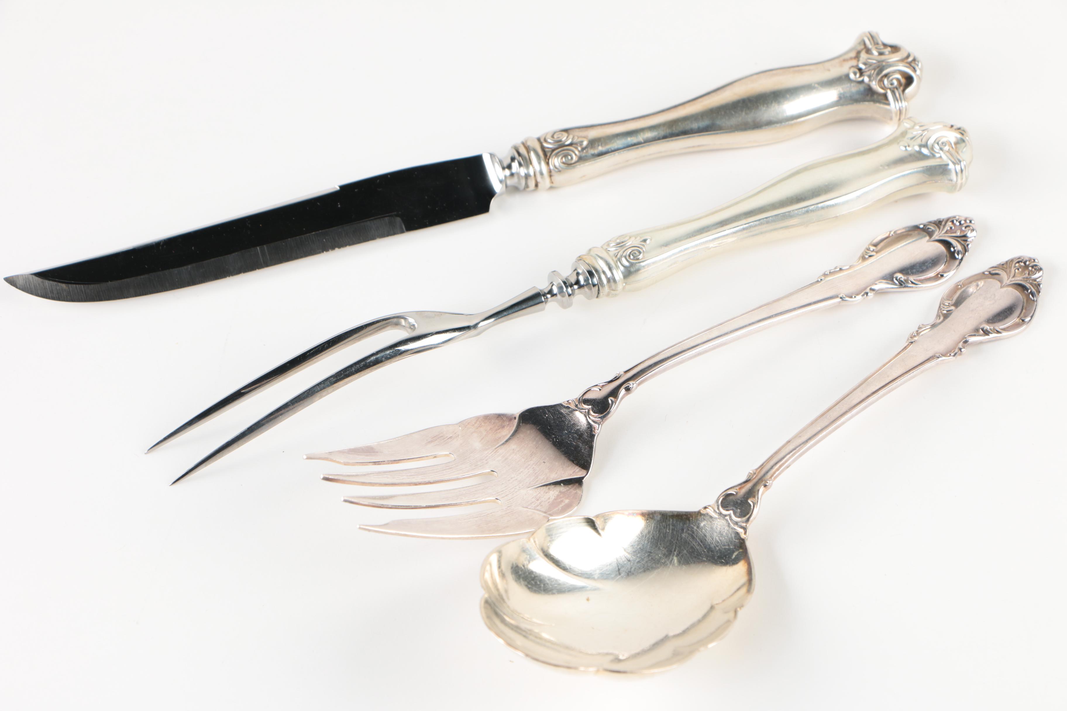 Fine Arts "Southern Colonial" Sterling Flatware Set with Chest, Mid-Century