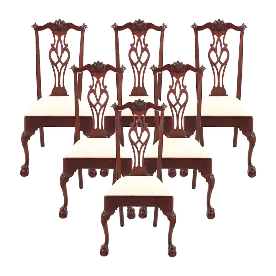 Federal Style Mahogany Dining Chairs by Henkel-Harris, Late 20th Century