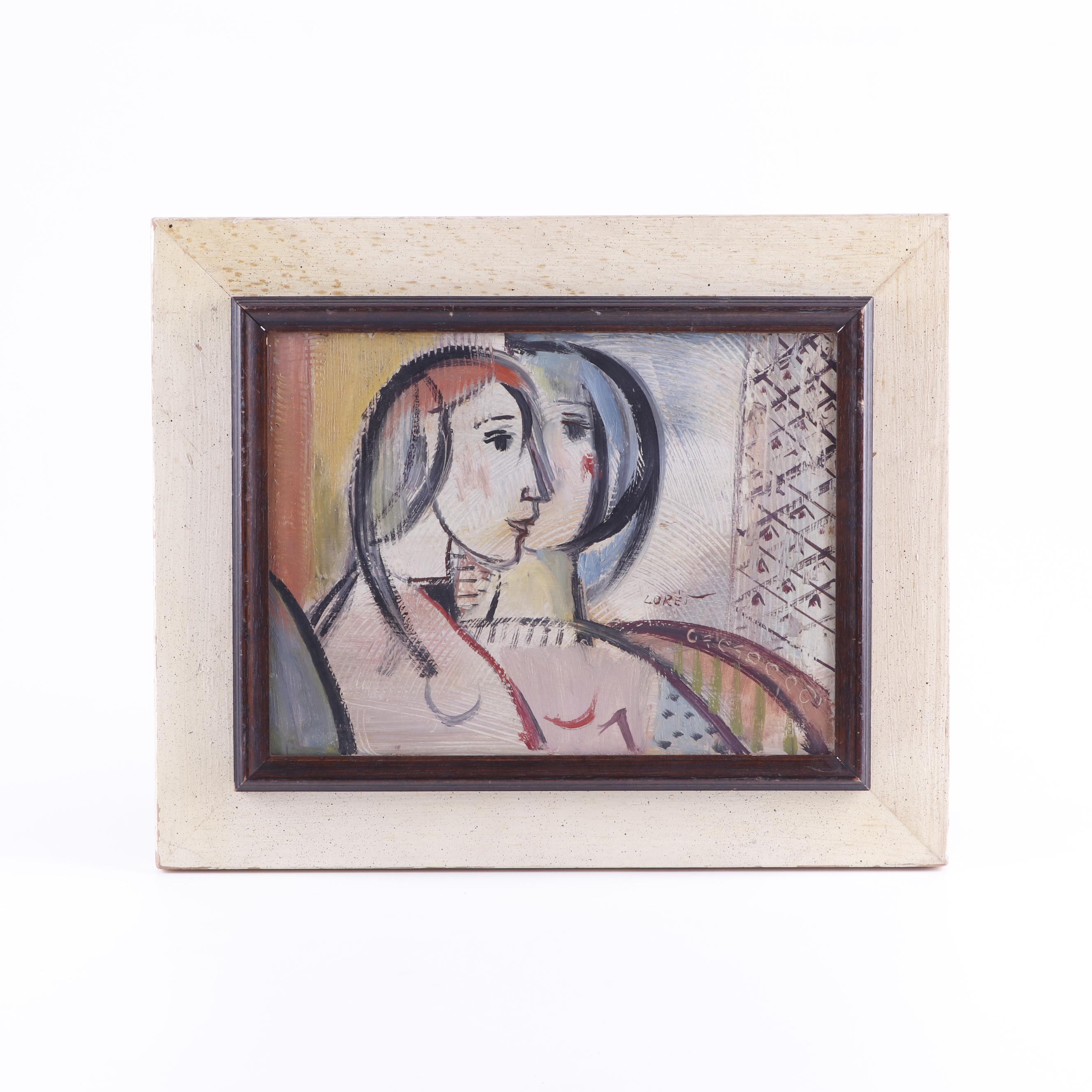 Lorét Oil Painting Portrait of Two Women