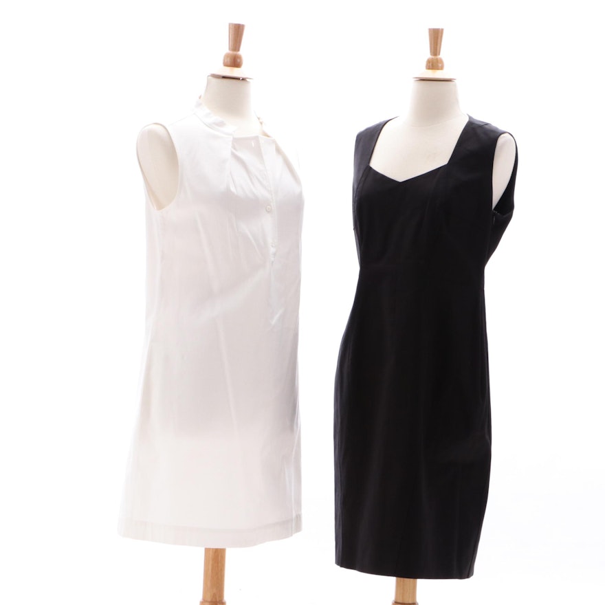Piazza Sempione Sleeveless Dresses in Black and White