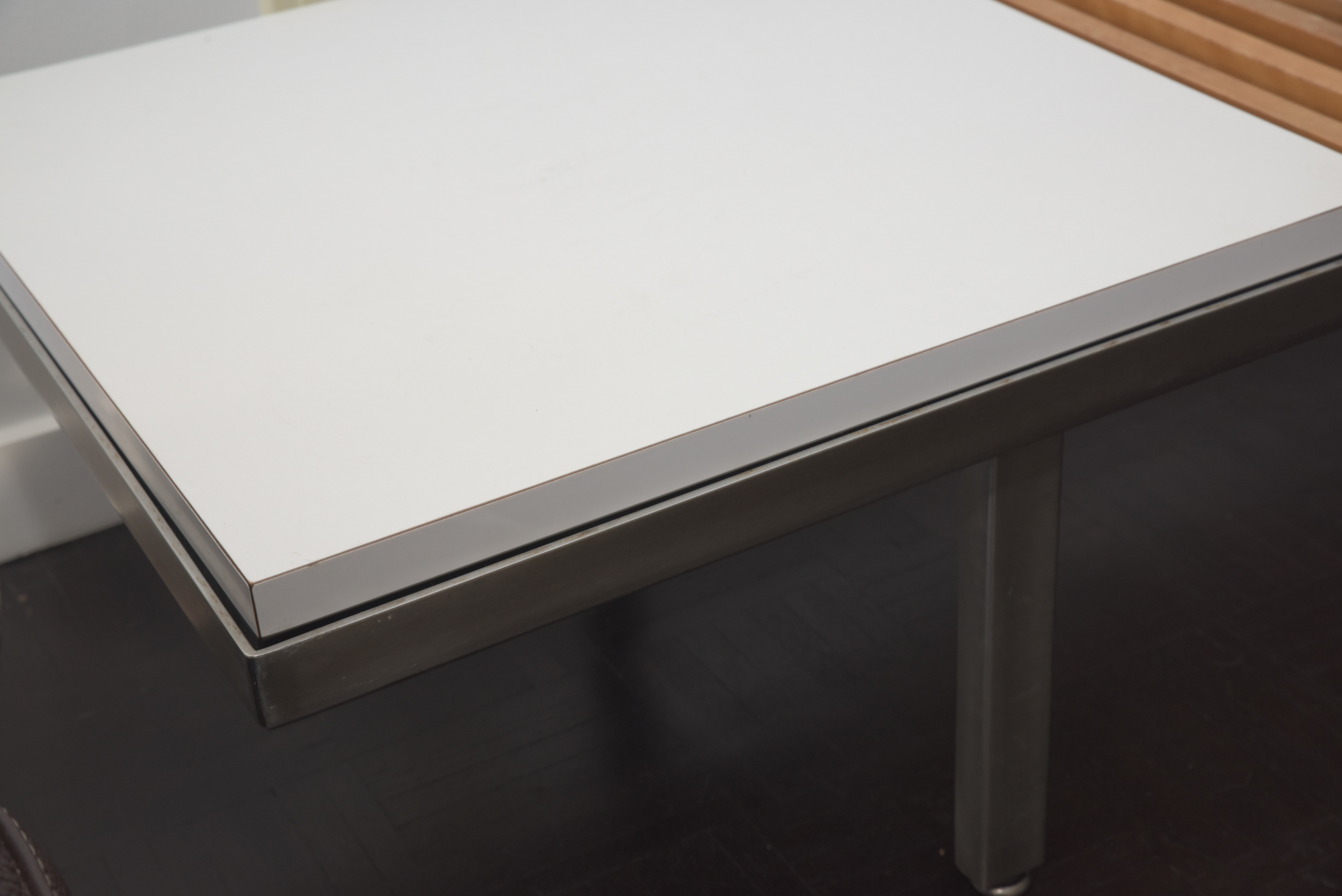 Mid Century Modern Style Metal and Wooden Entryway Bench, 21st Century