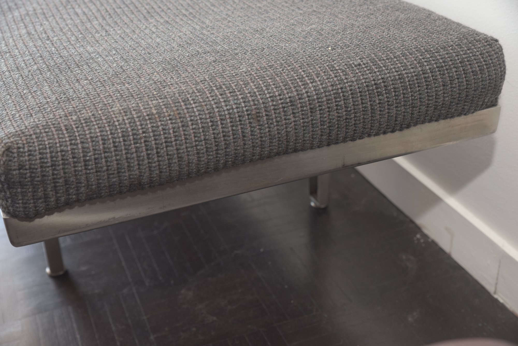 Mid Century Modern Style Metal and Wooden Entryway Bench, 21st Century