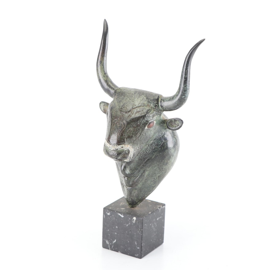 Bronze Minoan Bull Sculpture Replica