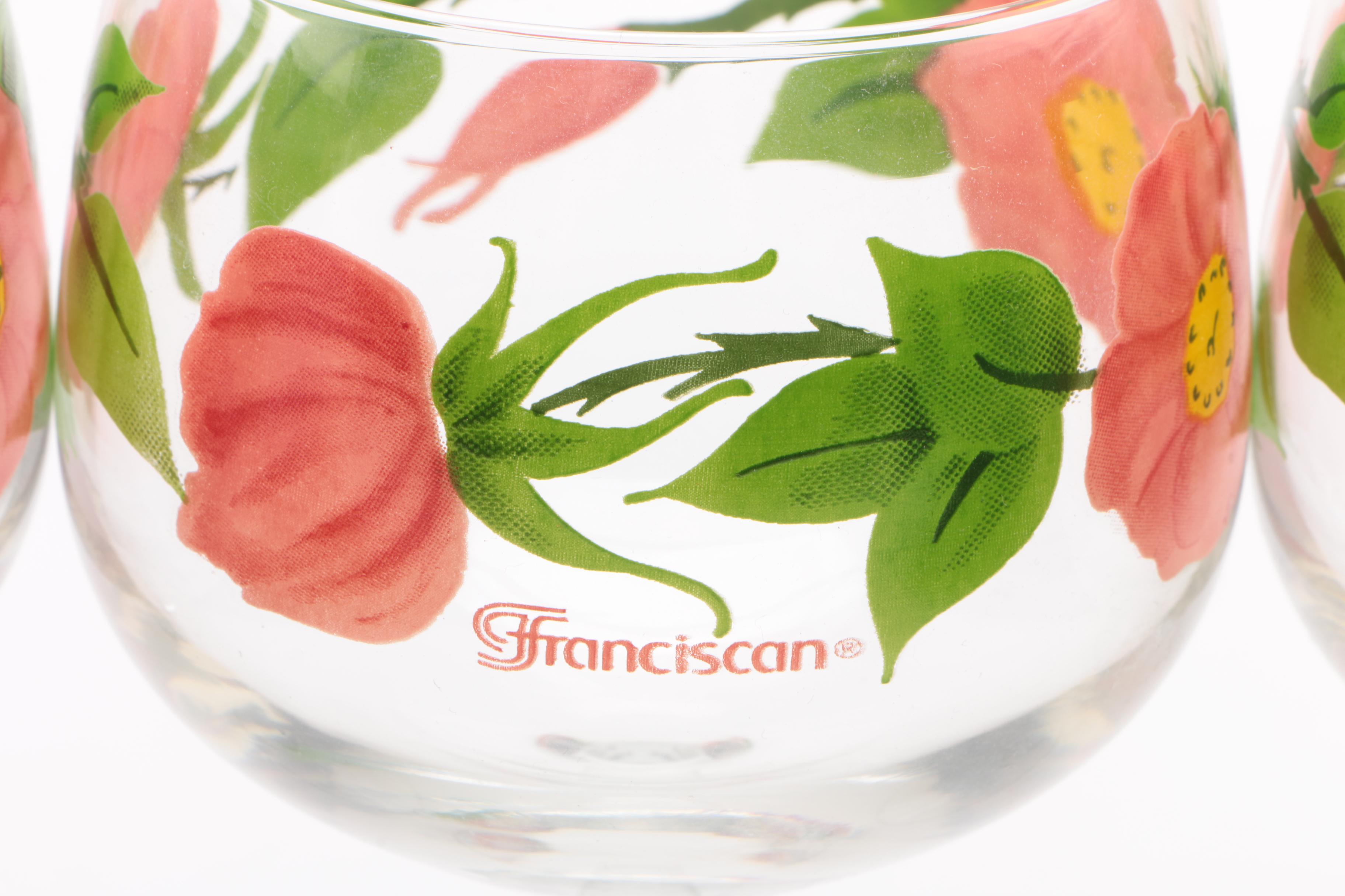 Franciscan "Desert Rose" Red Wine Glasses