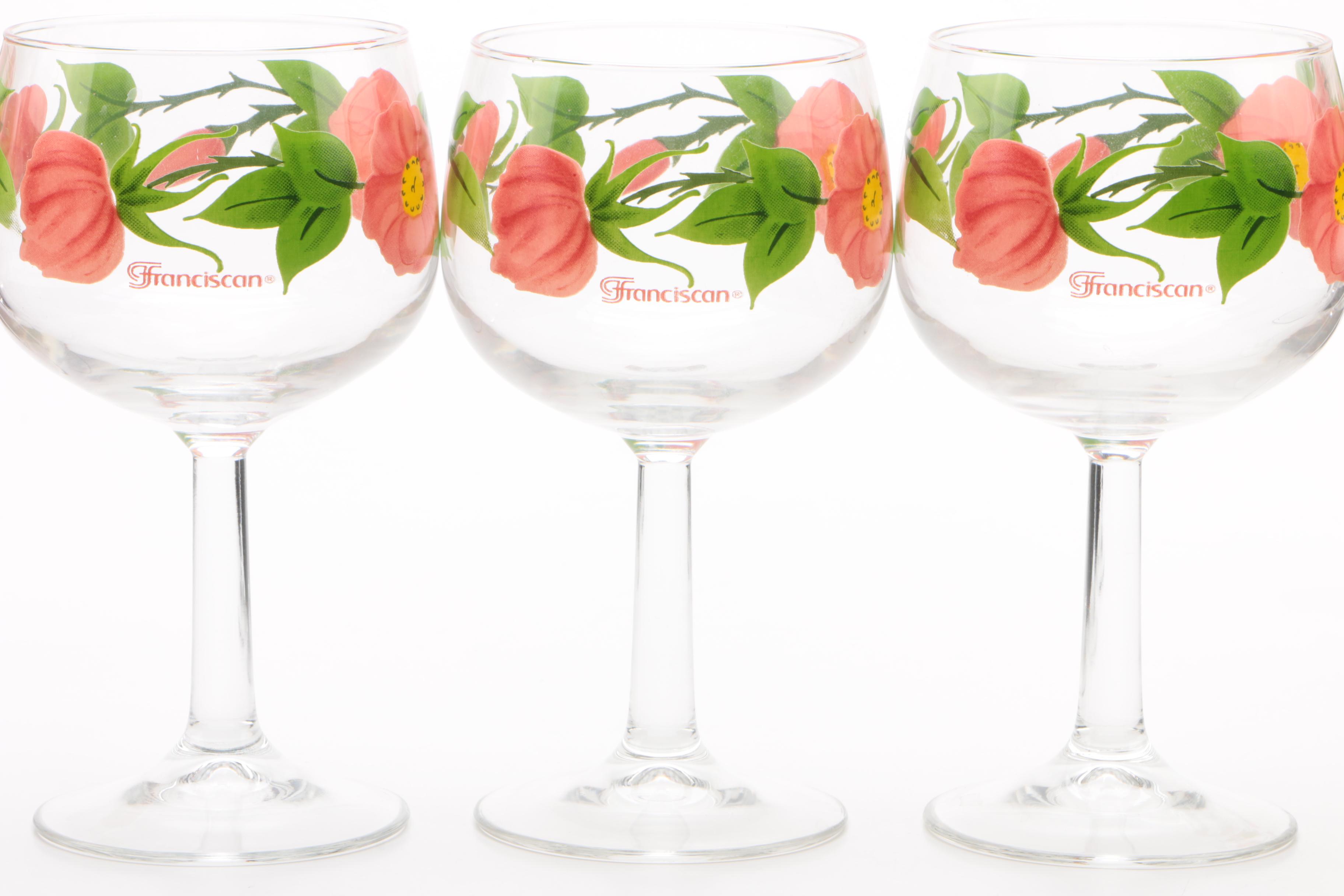 Franciscan "Desert Rose" Red Wine Glasses