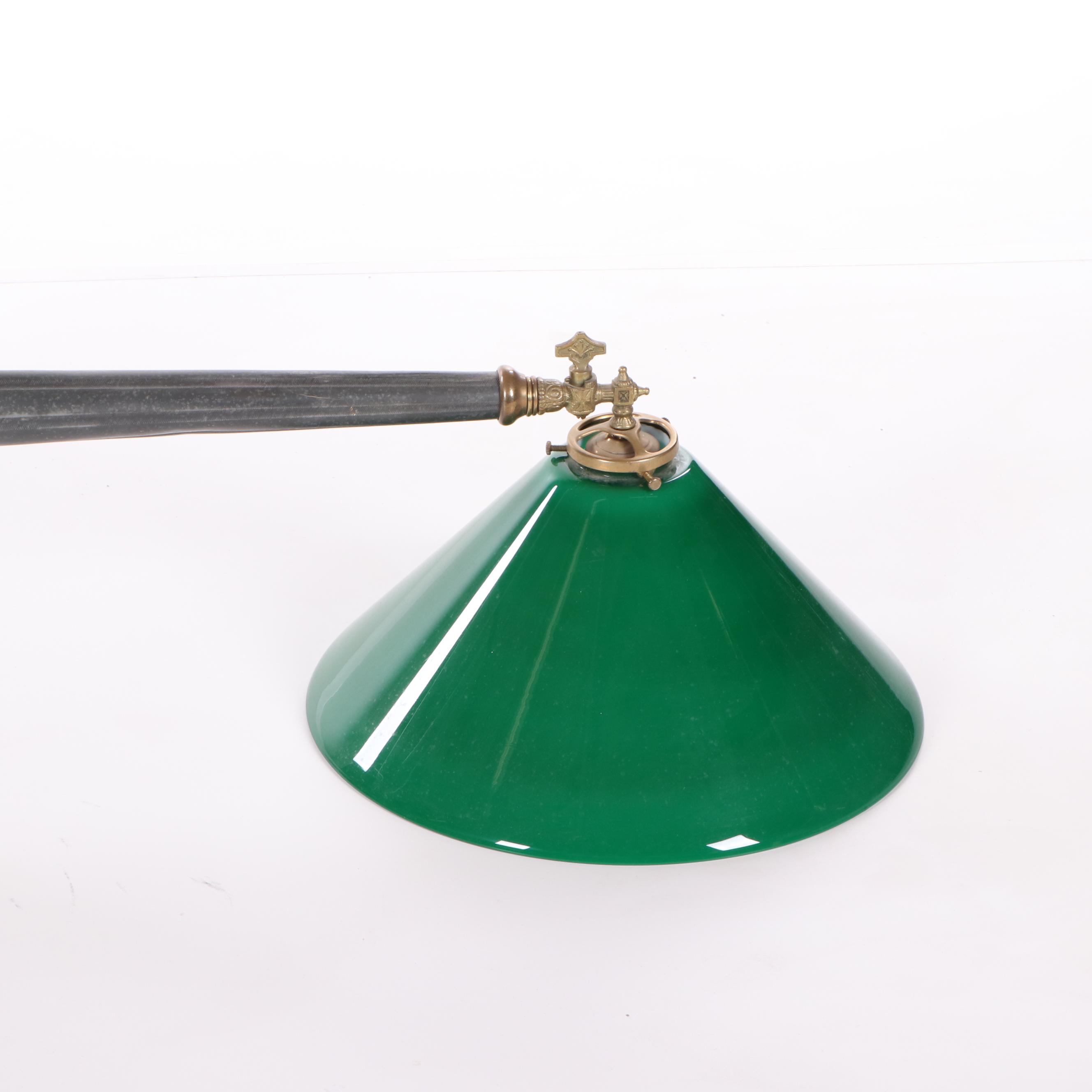 Mixed Metal Two-Arm Emeralite Pendant Light