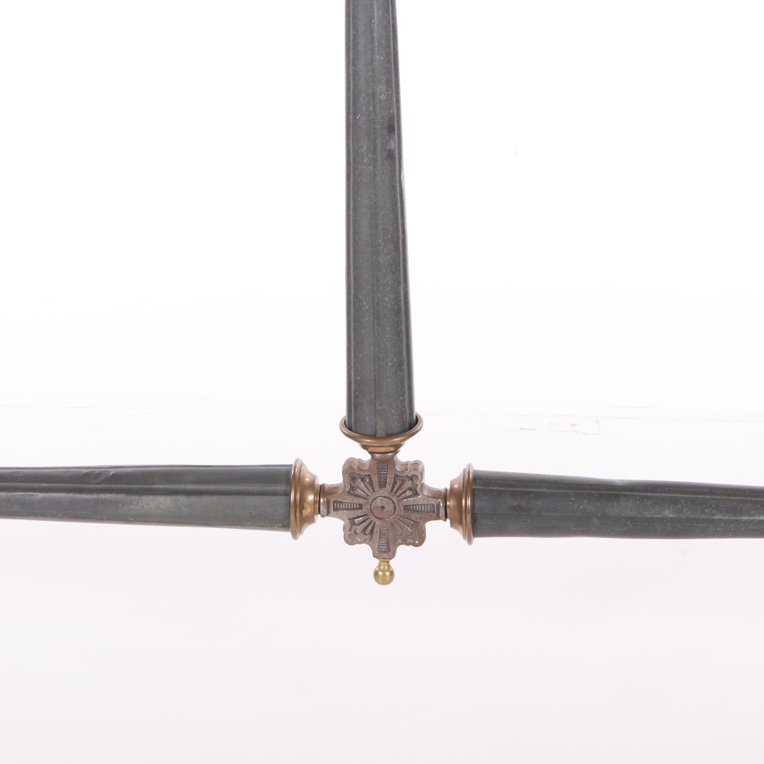 Mixed Metal Two-Arm Emeralite Pendant Light