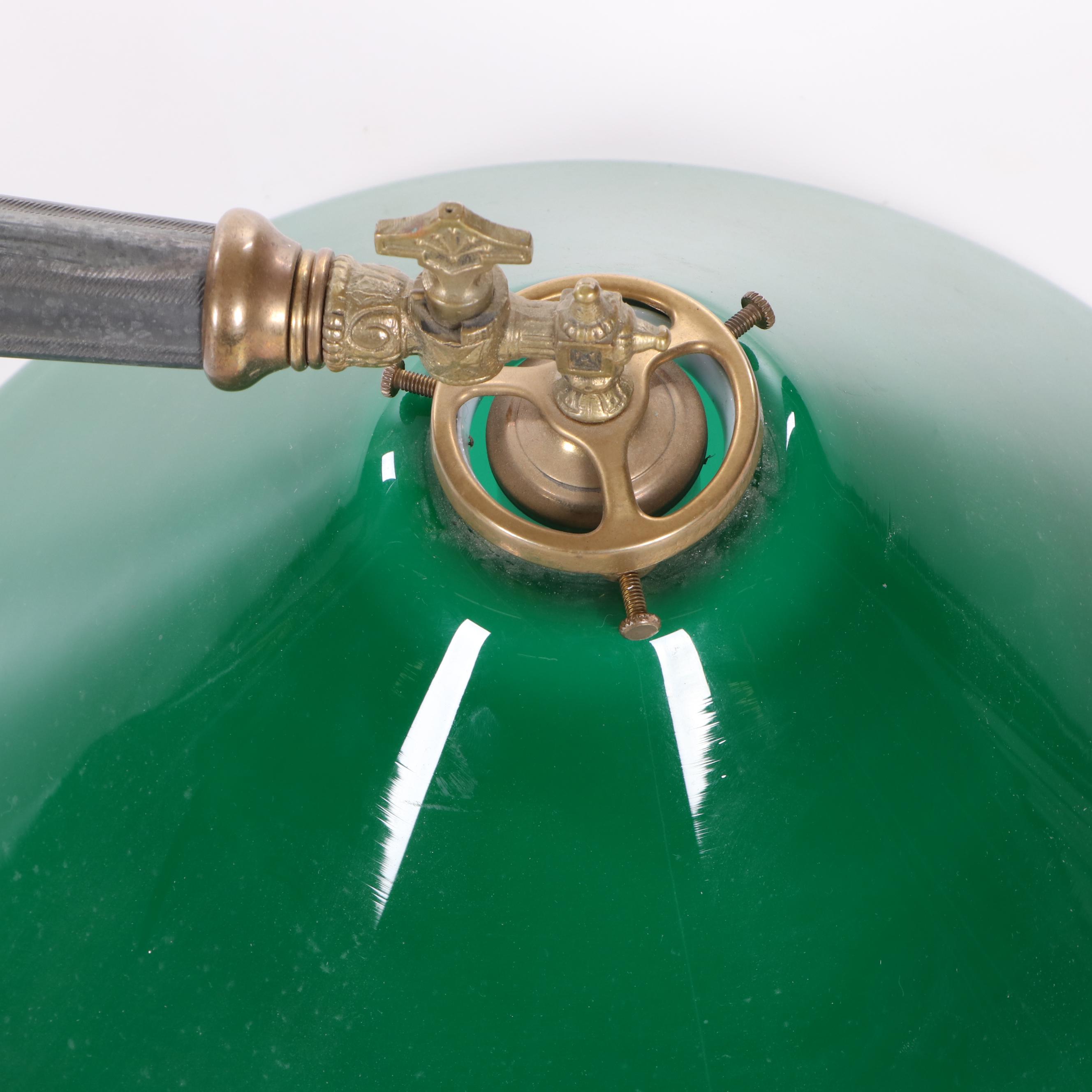 Mixed Metal Two-Arm Emeralite Pendant Light