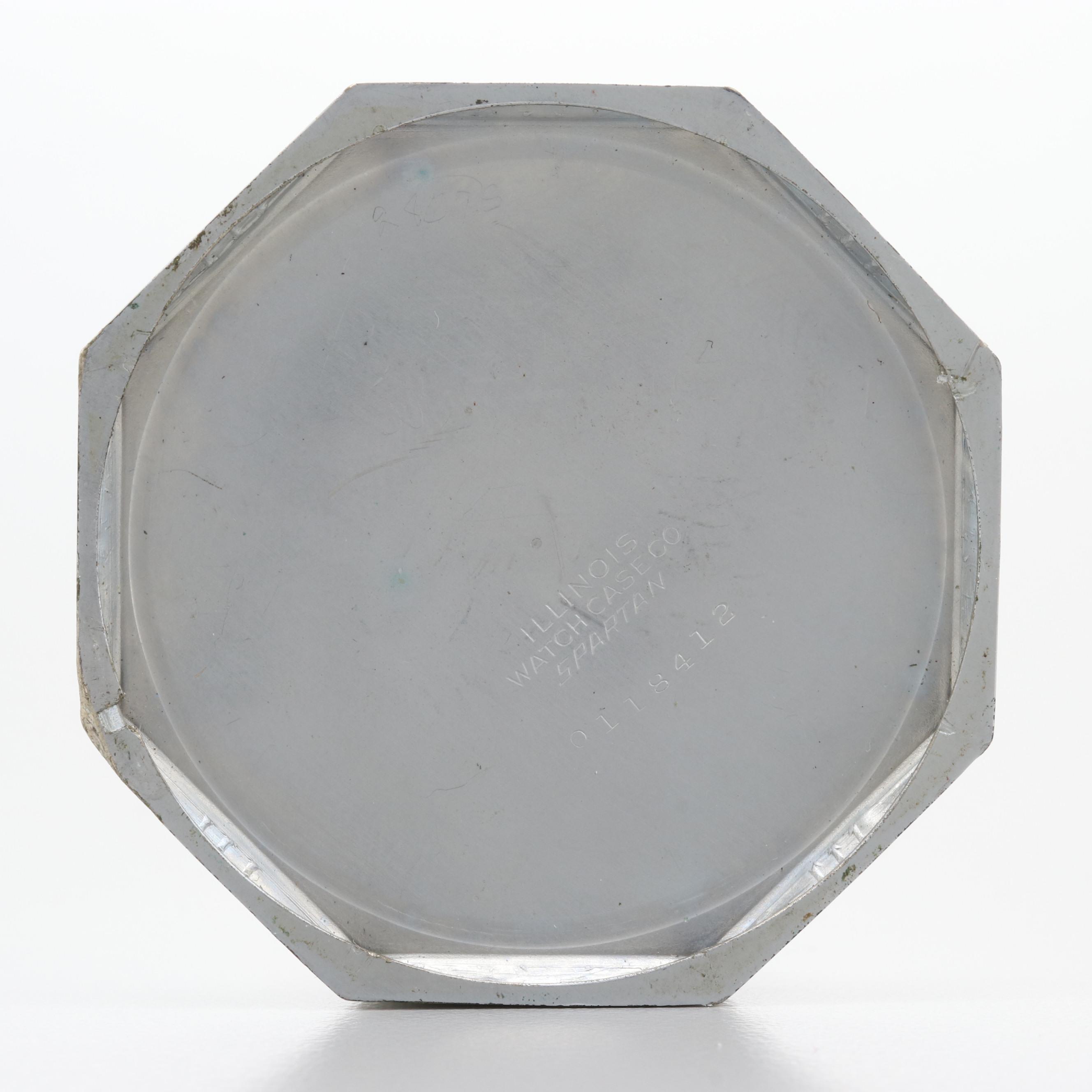 Elgin Silver Tone Octagonal Shape Pocket Watch, 1917