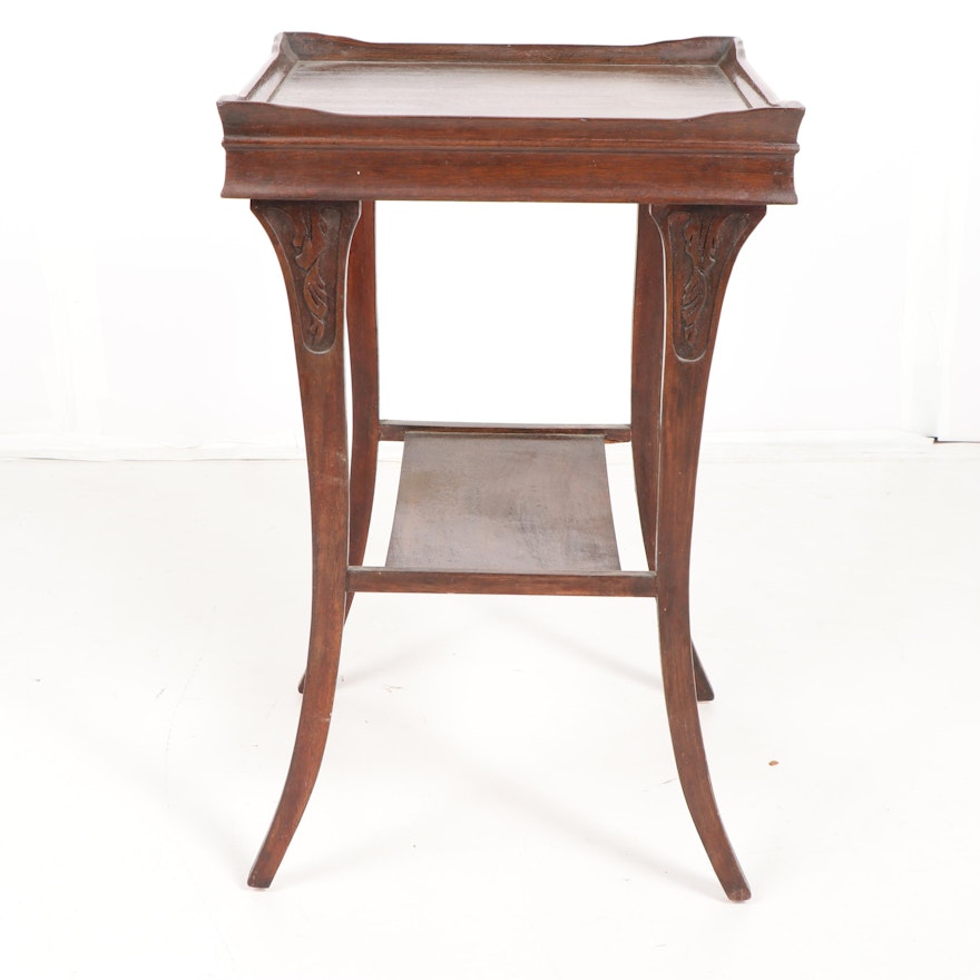Late Victorian Style Mahogany Side Table, Early/Mid 20th Century