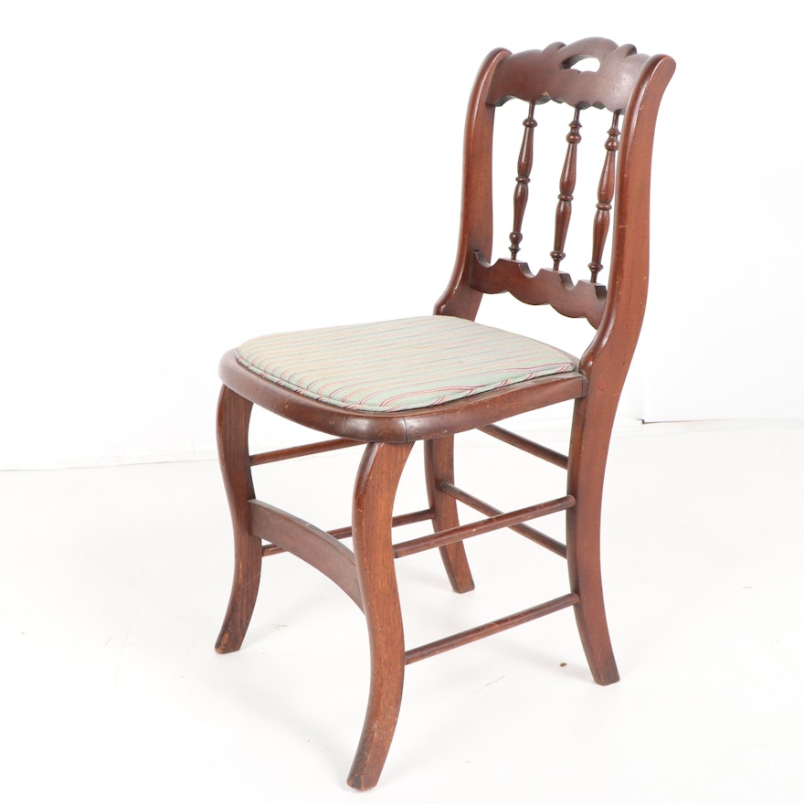 Victorian Mahogany Side Chair, Late 19th Century