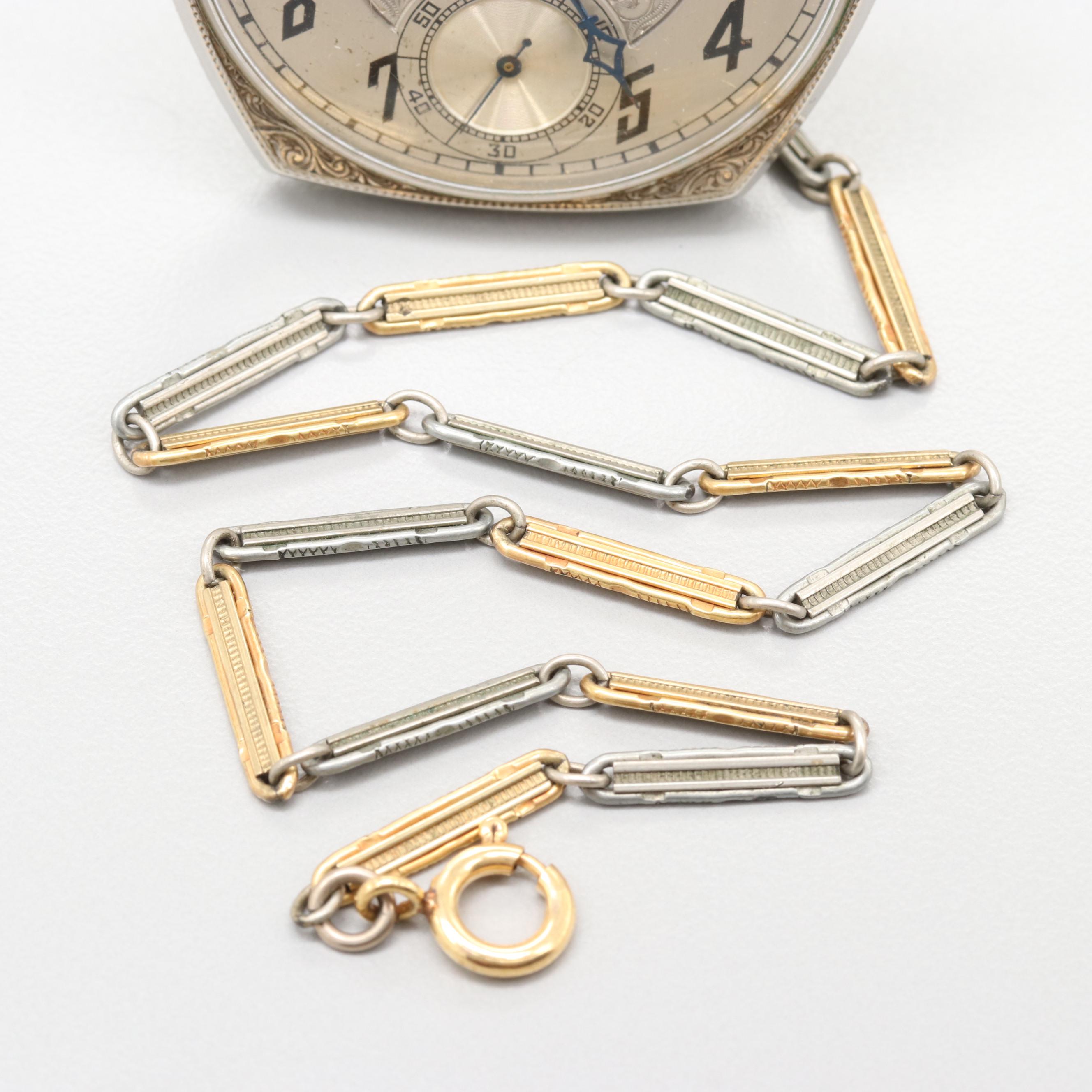 Vintage Gruen VeriThin "Pentagon" 14K Gold Filled Pocket Watch