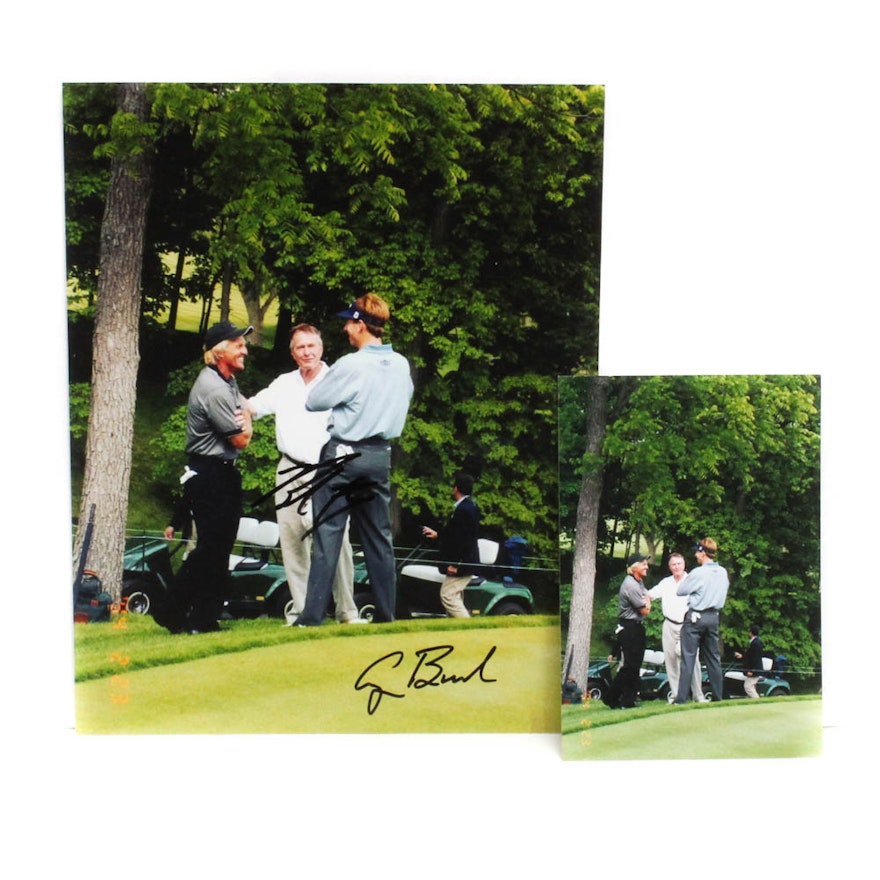 George H.W. Bush and Brad Faxon Autographed Picture