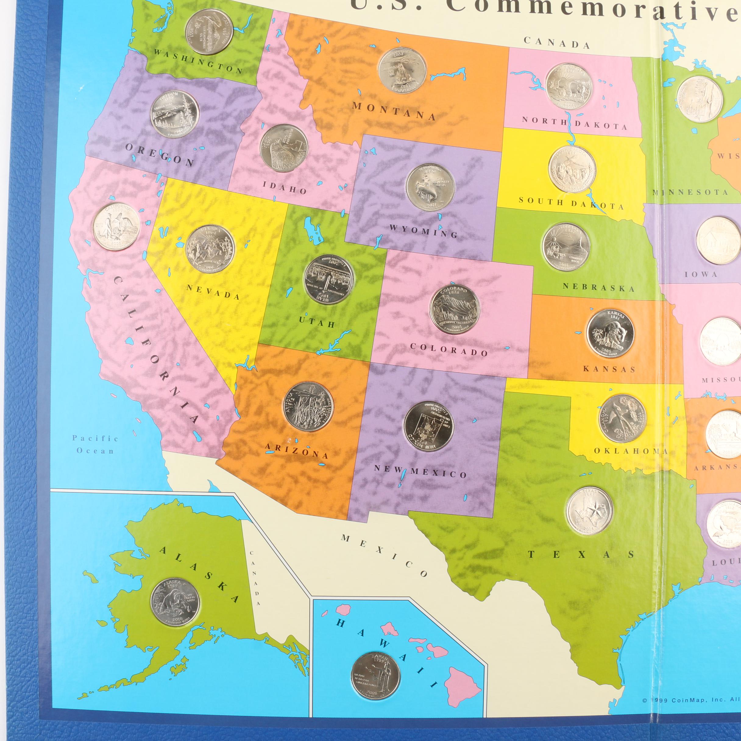 Complete U.S. State Quarter Collector Map
