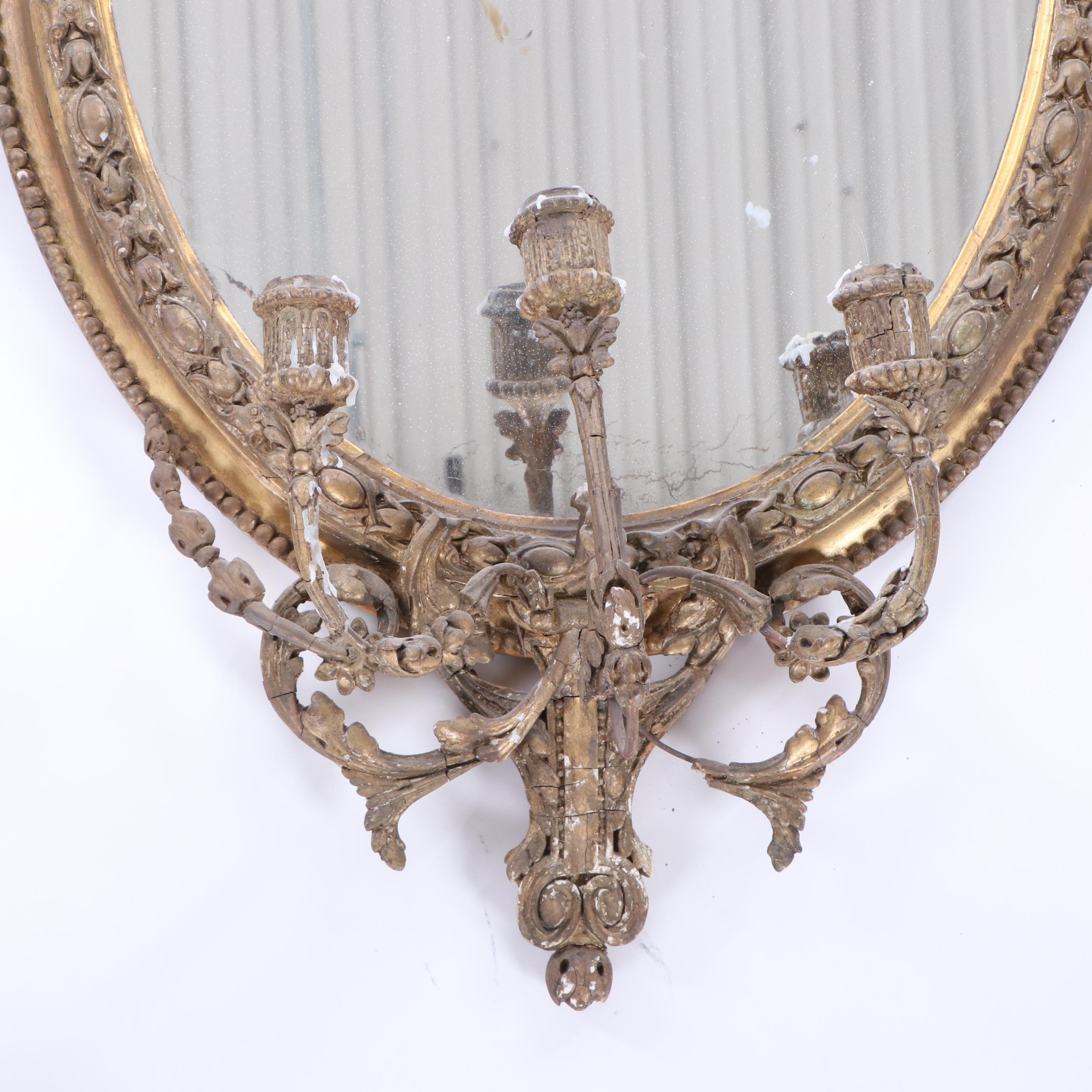 Pair of Victorian Gilt Composition Girandoles, Circa 1880