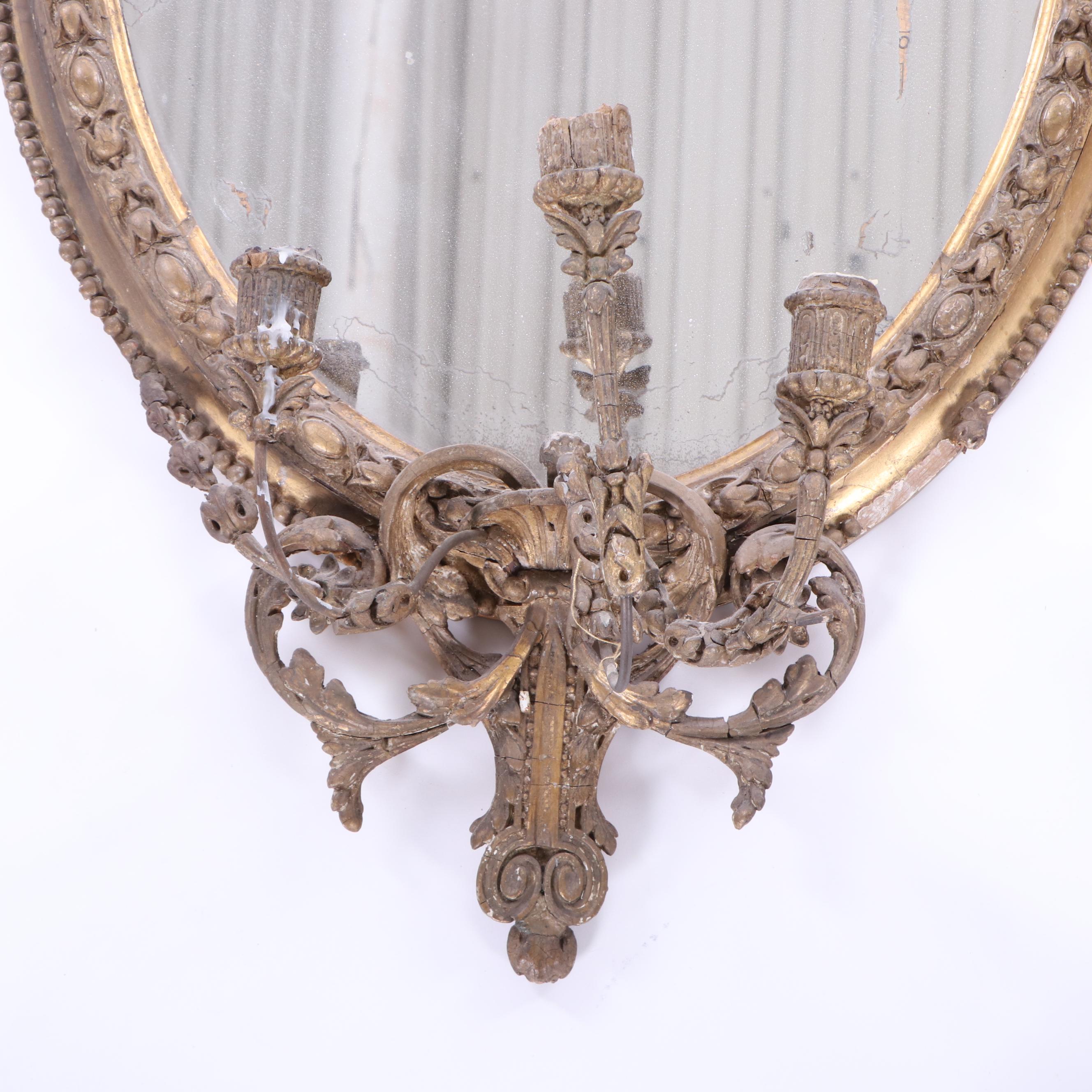 Pair of Victorian Gilt Composition Girandoles, Circa 1880