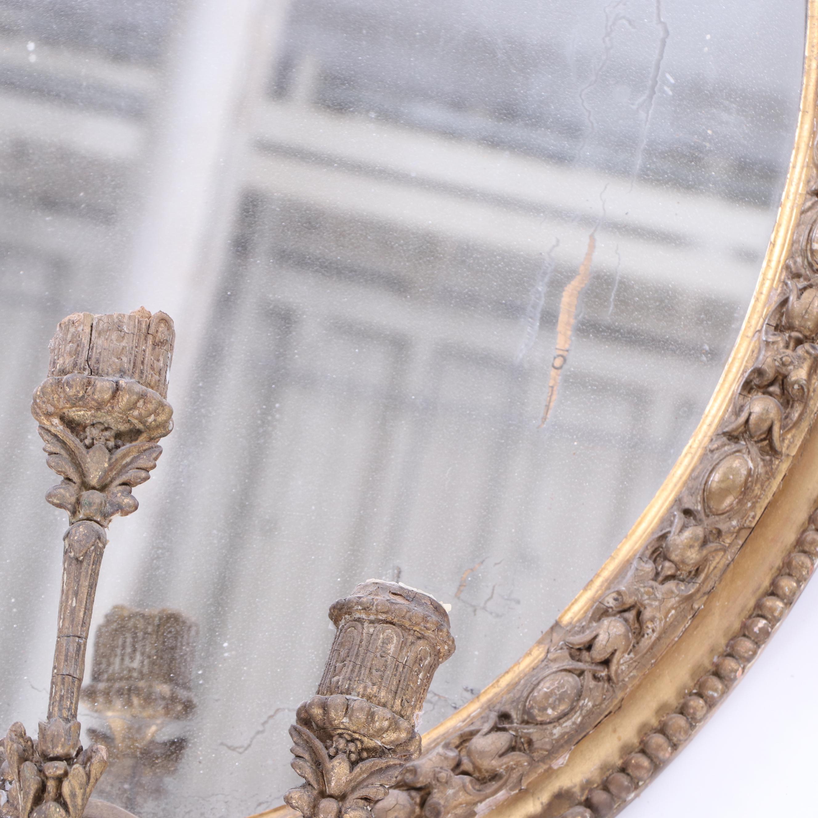 Pair of Victorian Gilt Composition Girandoles, Circa 1880