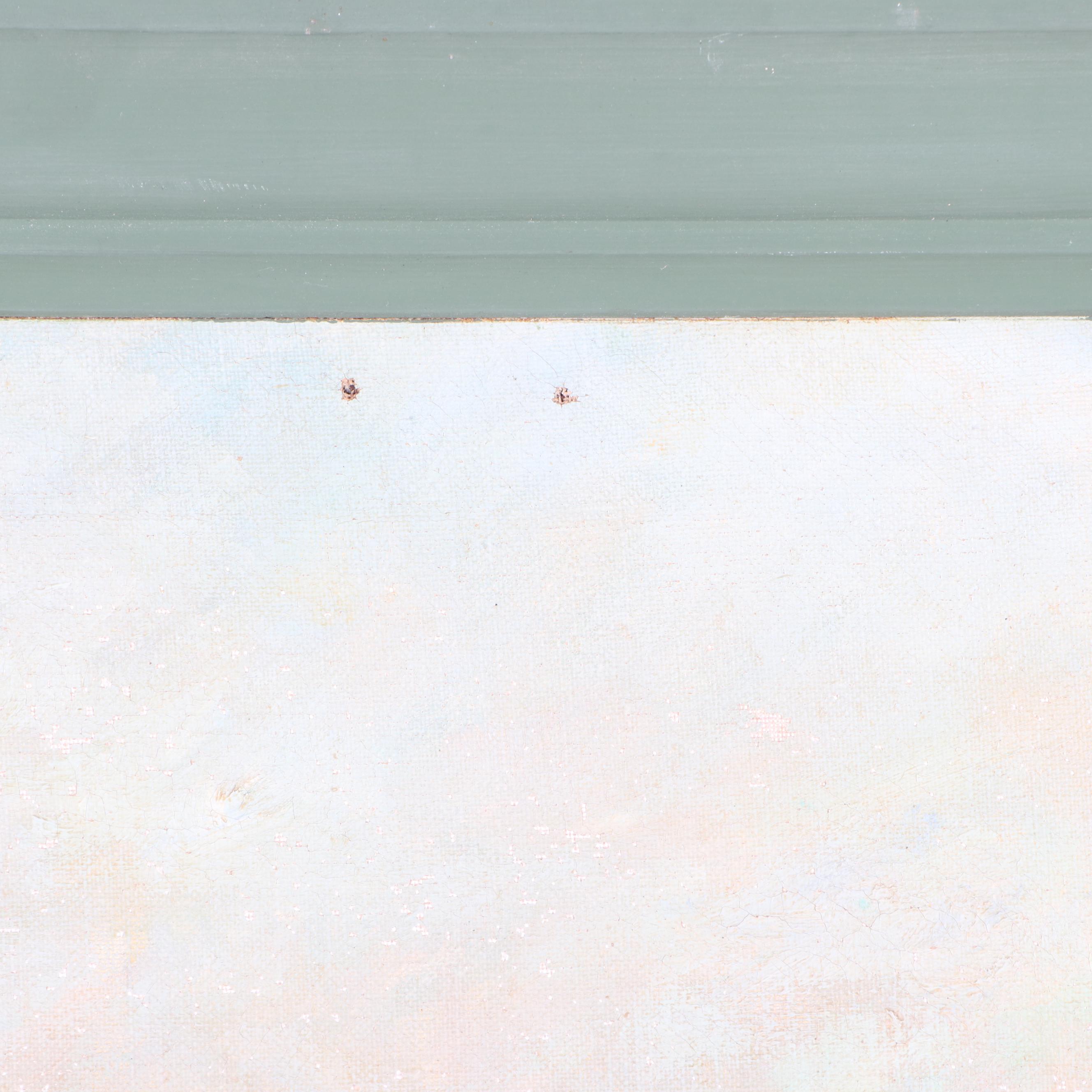 De Gregorio Oil Painting of Italian Courtyard