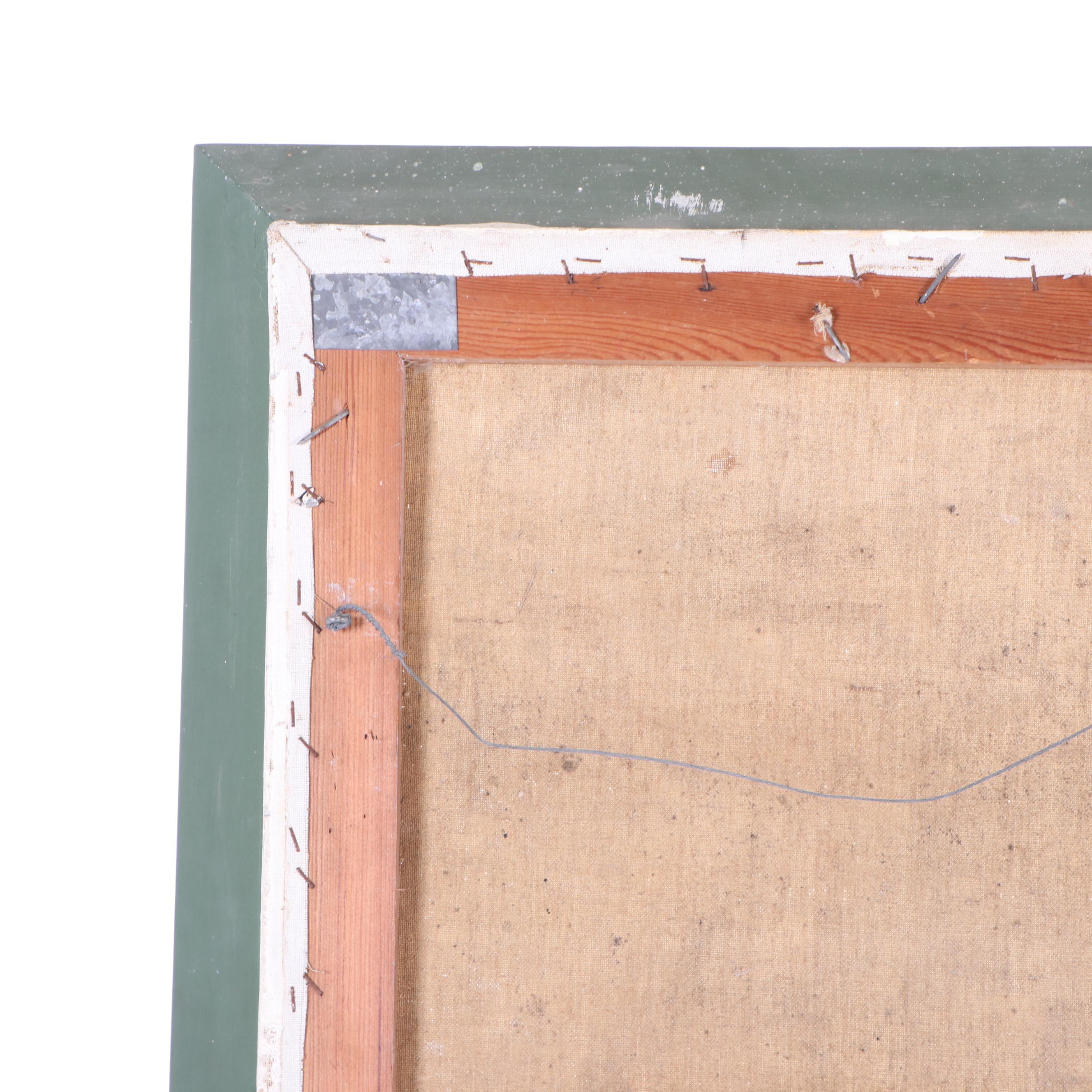 De Gregorio Oil Painting of Italian Courtyard