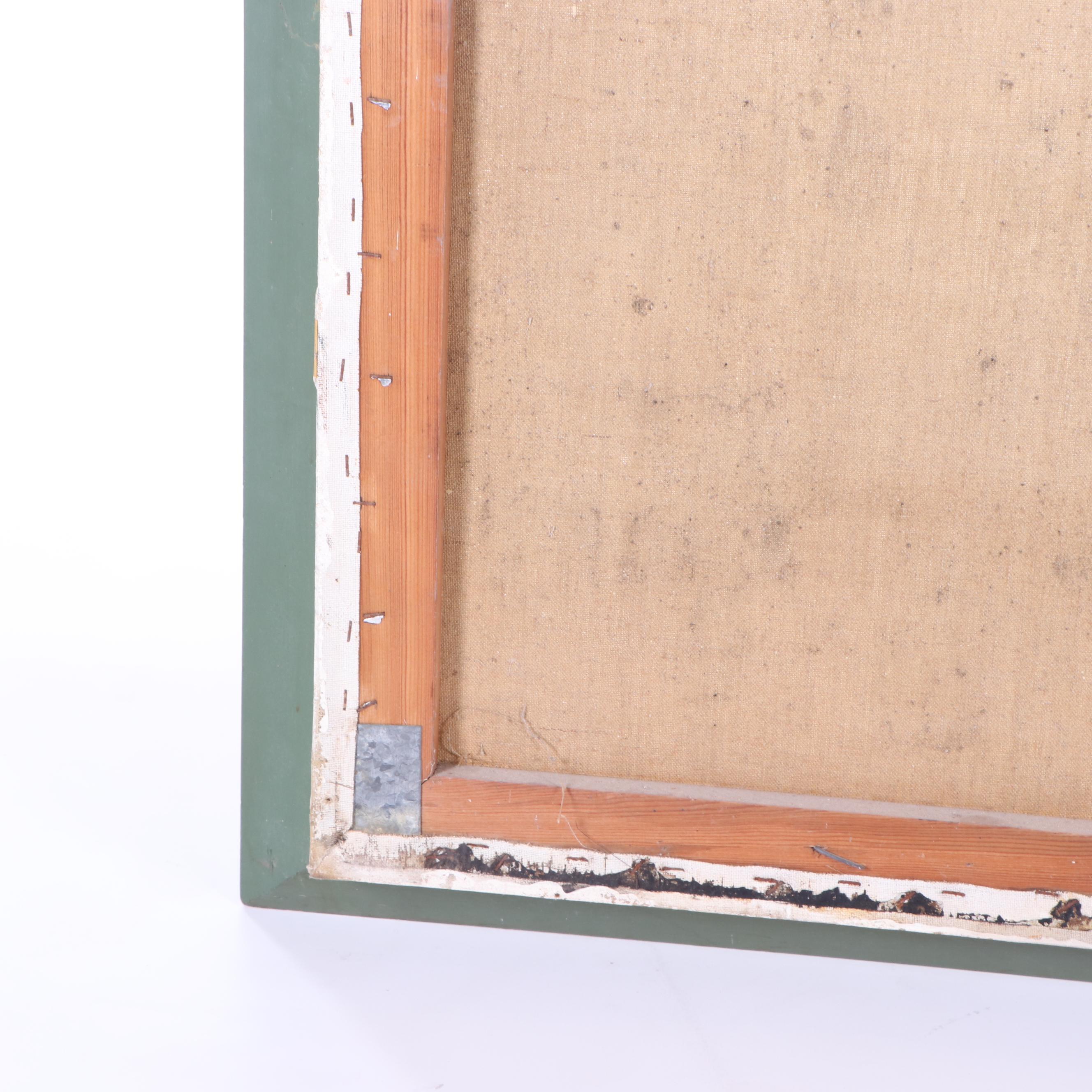 De Gregorio Oil Painting of Italian Courtyard