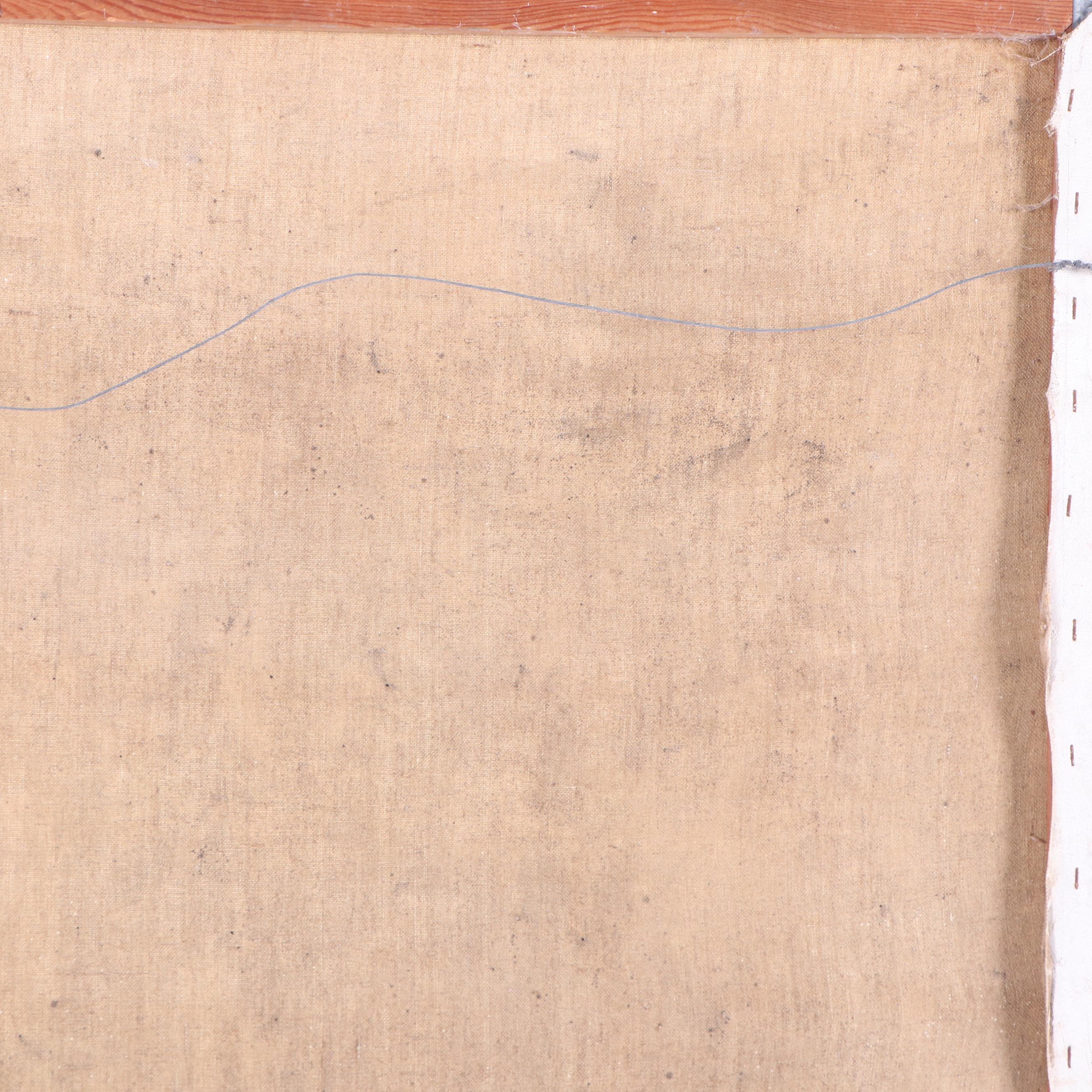 De Gregorio Oil Painting of Italian Courtyard