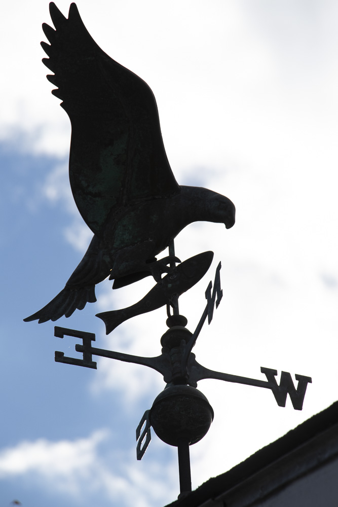 Eagle Catching Fish Weather Vane