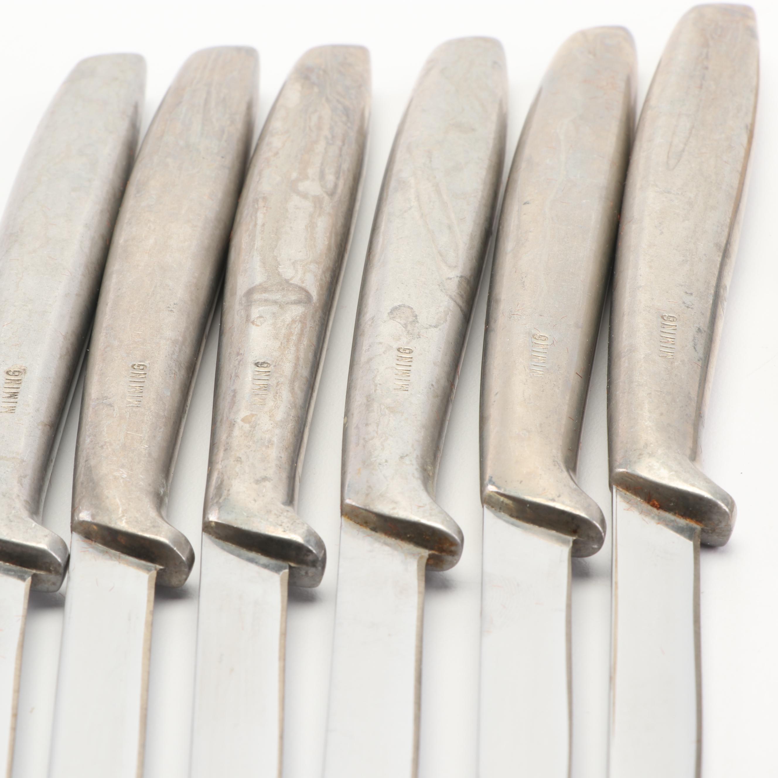 Gerber "Miming" Steak Knives with Other Flatware and 1847 Rogers Bros. Chest