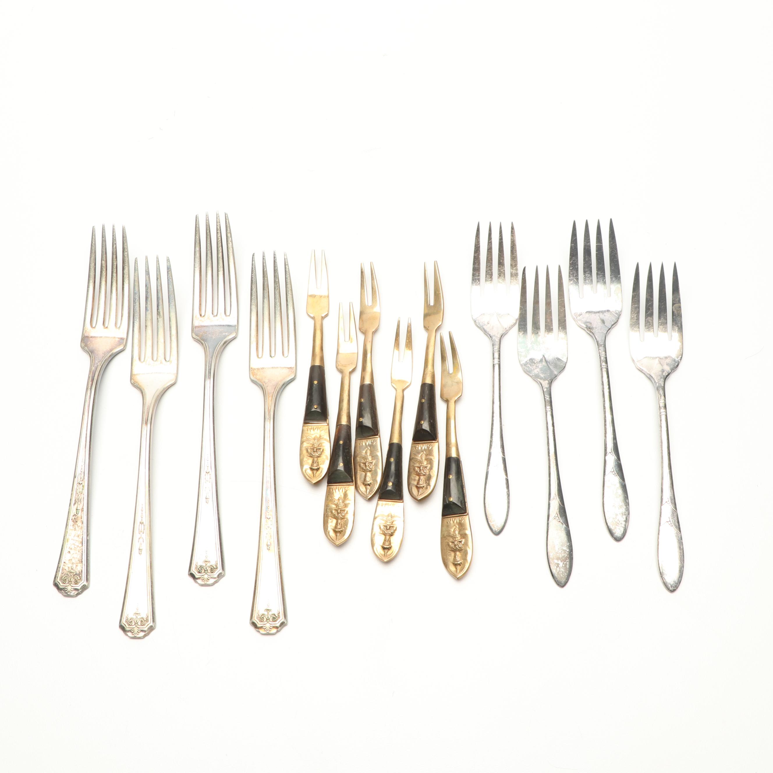 Gerber "Miming" Steak Knives with Other Flatware and 1847 Rogers Bros. Chest