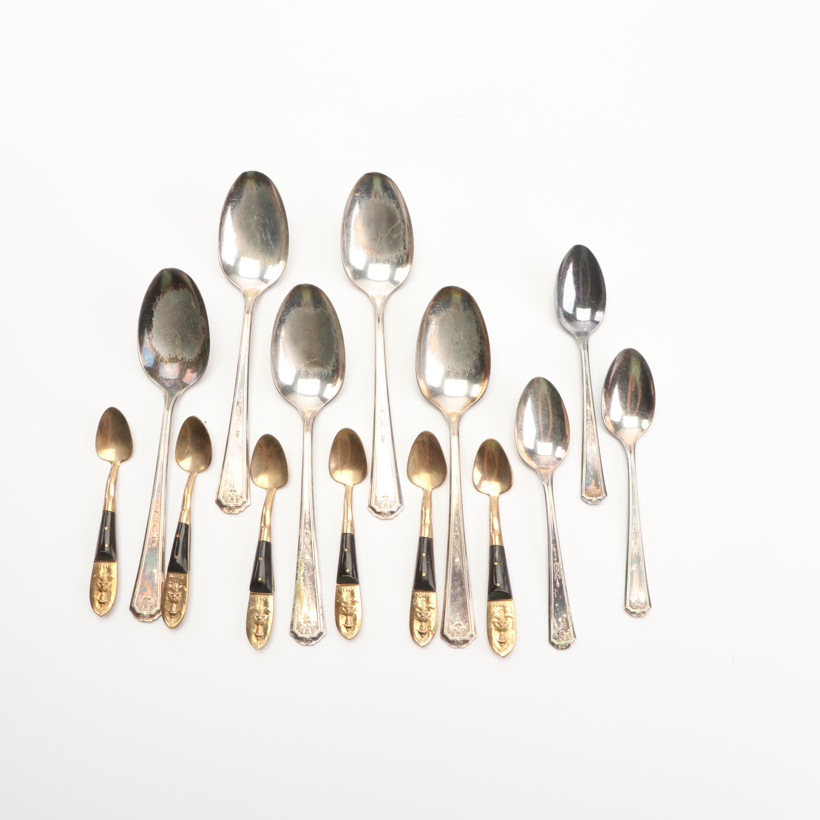 Gerber "Miming" Steak Knives with Other Flatware and 1847 Rogers Bros. Chest