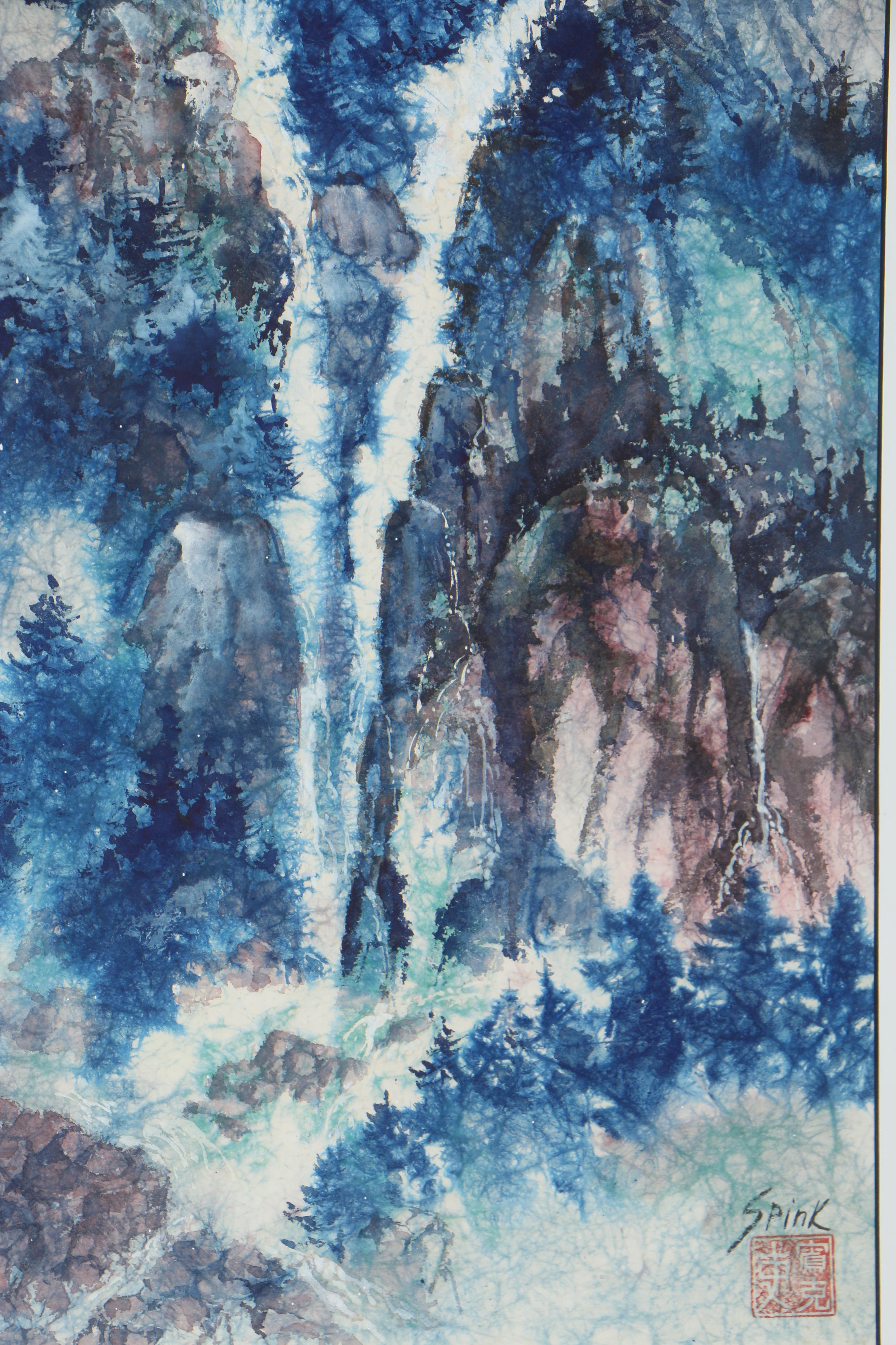 Frank H. Spink Ink and Watercolor Painting