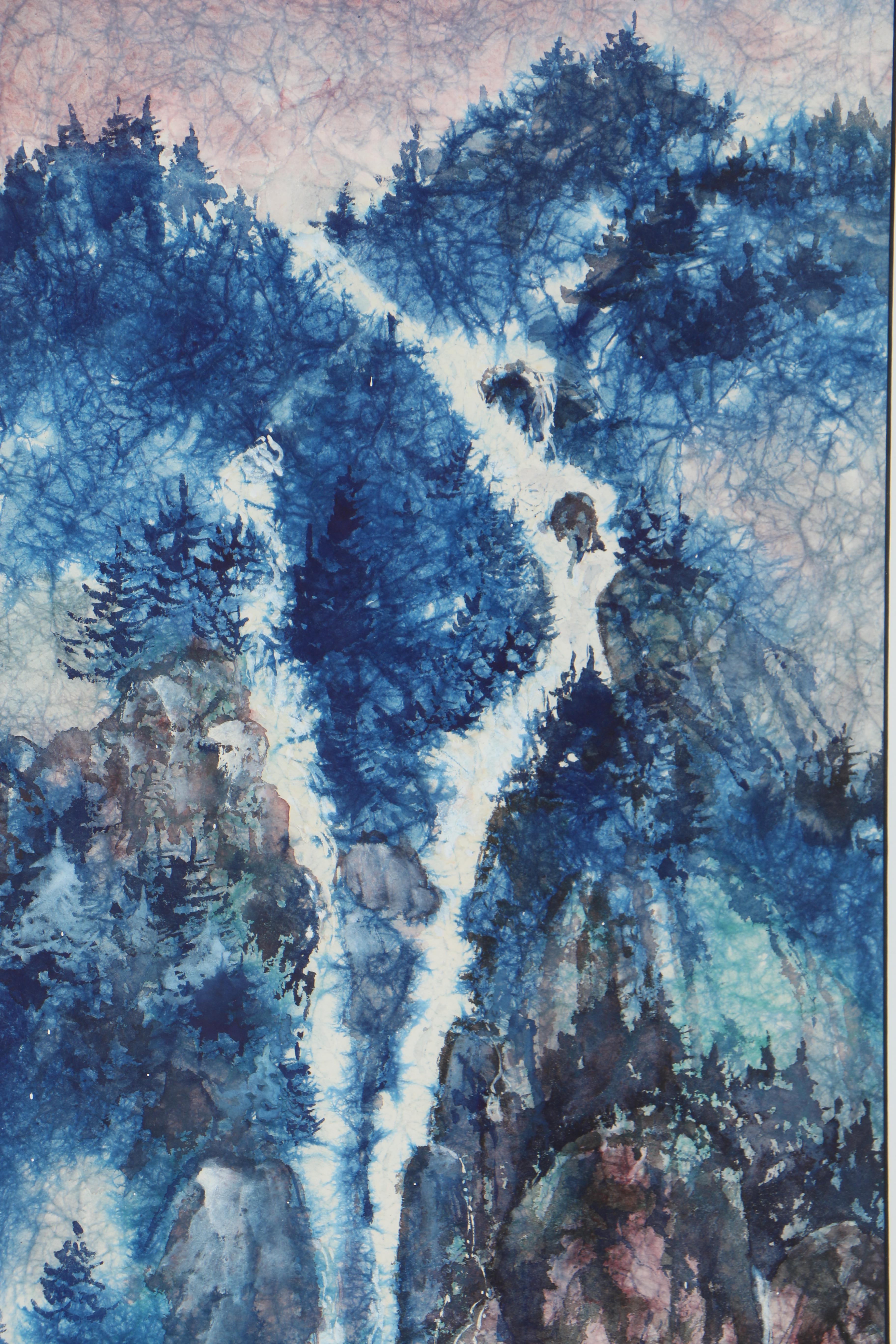 Frank H. Spink Ink and Watercolor Painting