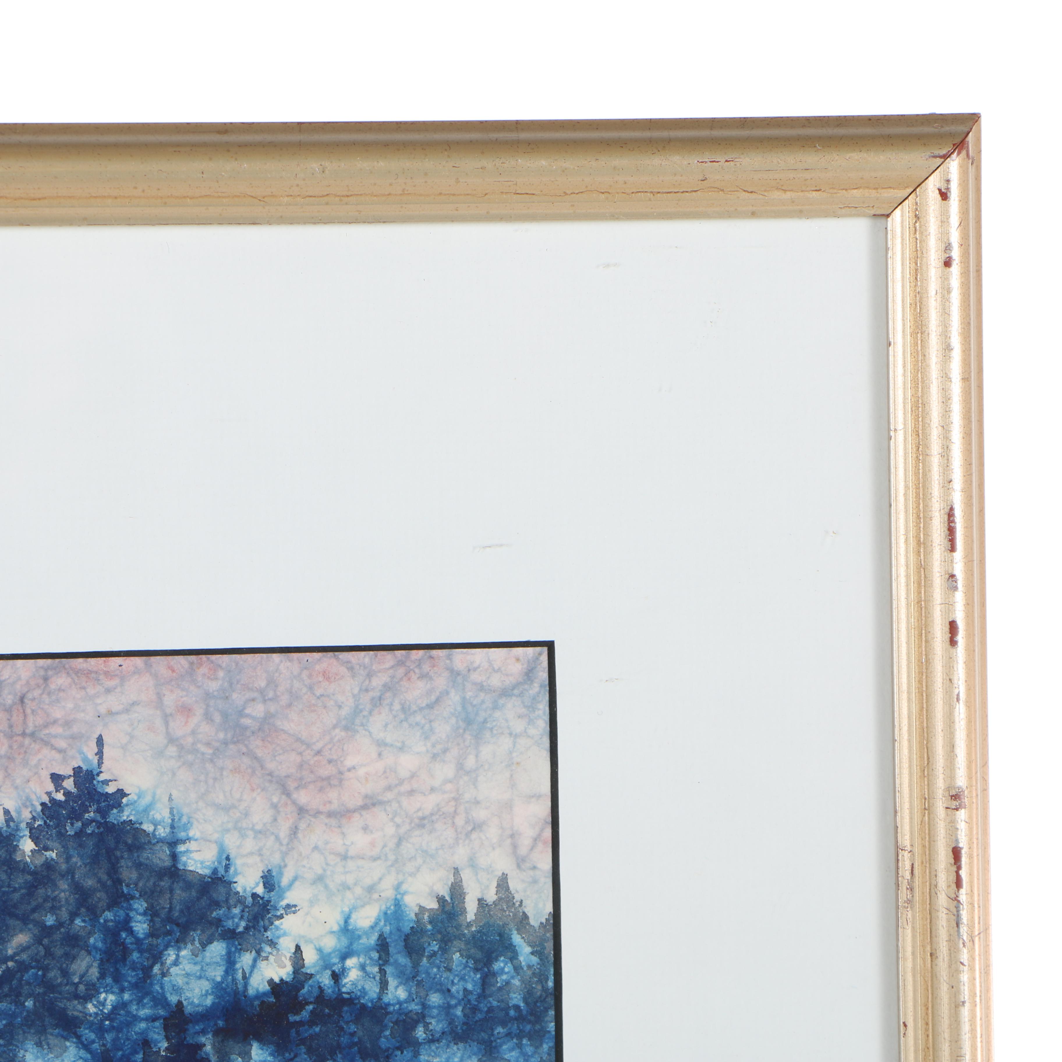 Frank H. Spink Ink and Watercolor Painting