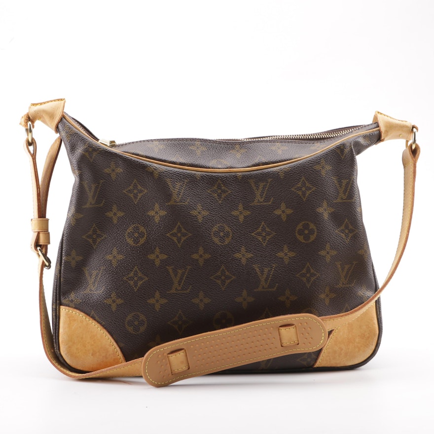 2000 Louis Vuitton Paris Monogram Canvas Boulogne 30 Shoulder Bag