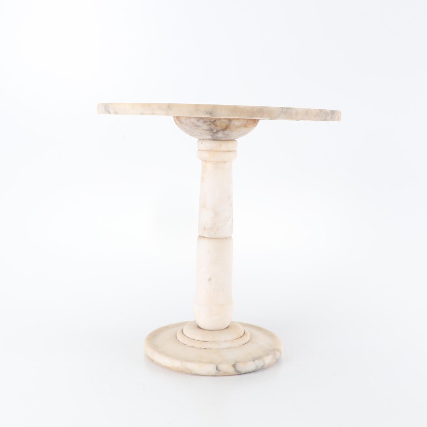 Marble Pedestal Occasional Table, Early/Mid 20th Century