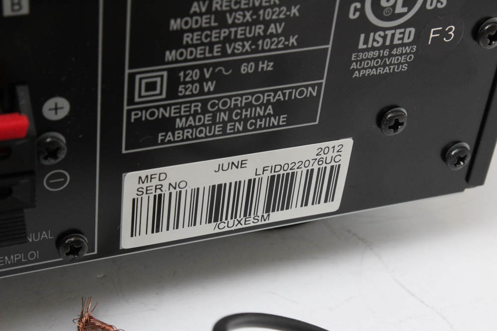 Pioneer VSX-1022-K AV Receiver