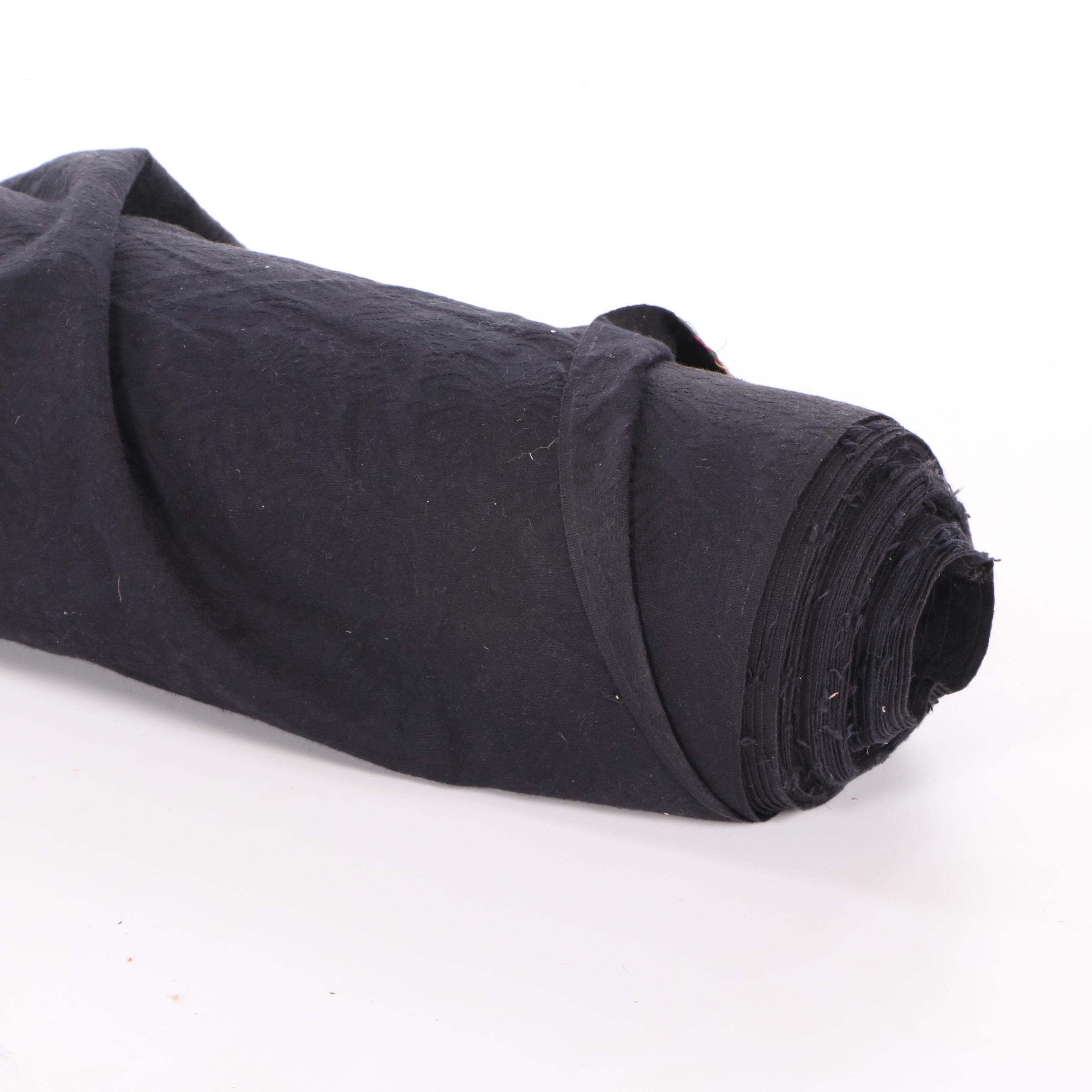 Black Upholstery Fabric Bolt