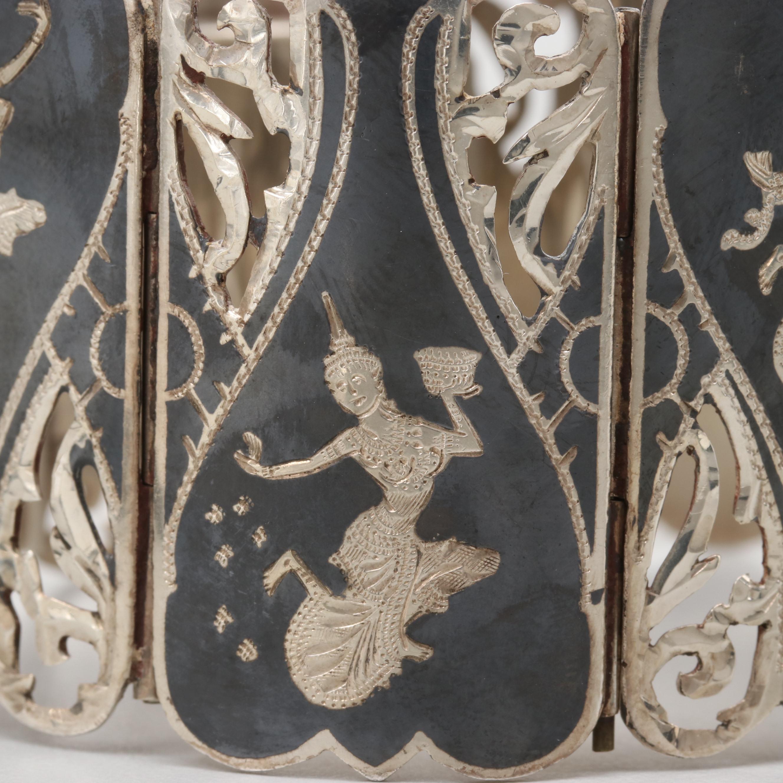 Vintage Siam Sterling Silver Nielloware Bracelet